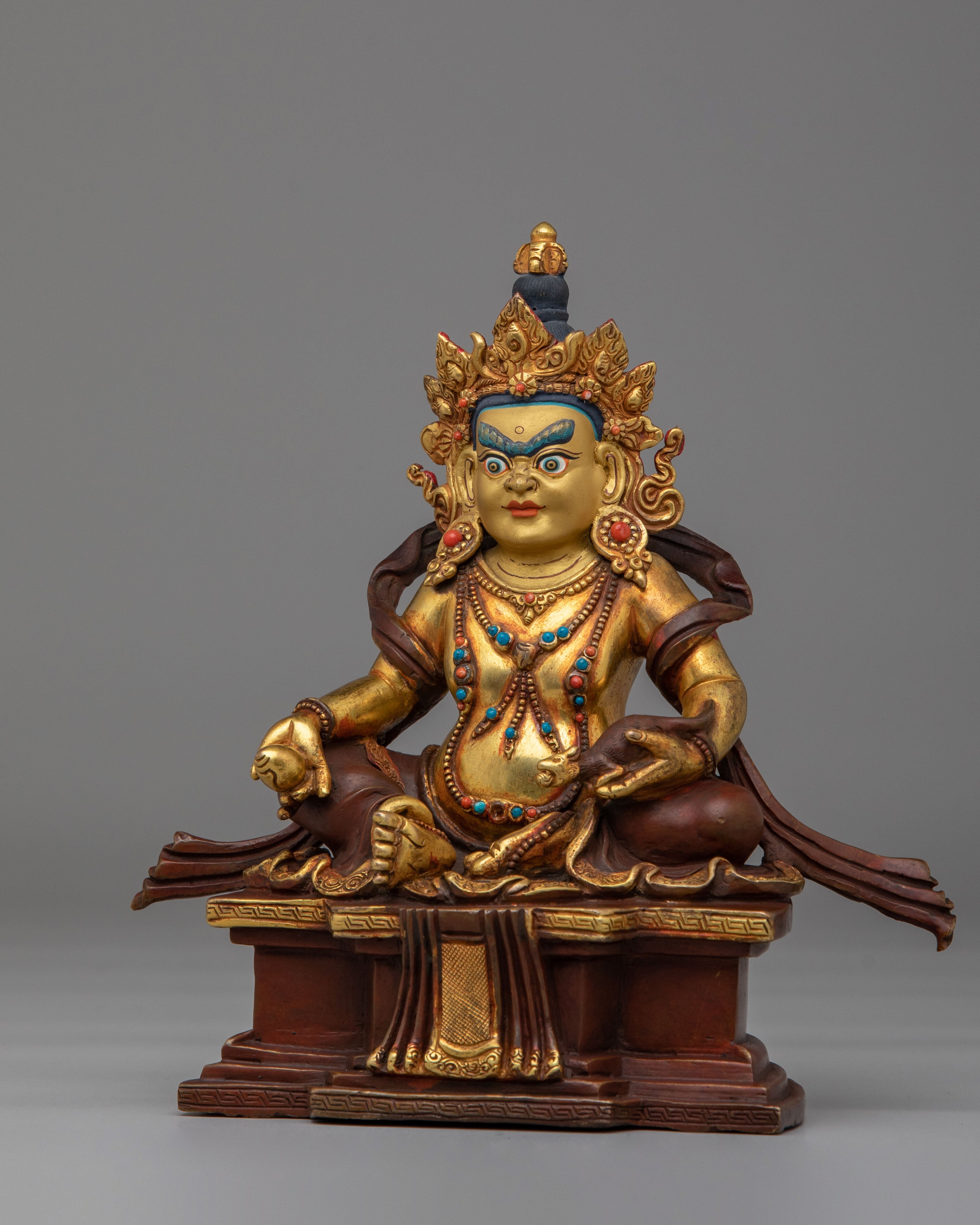 Traditional Sacred Dzambhala Statue | Tibetan Wealth Deity