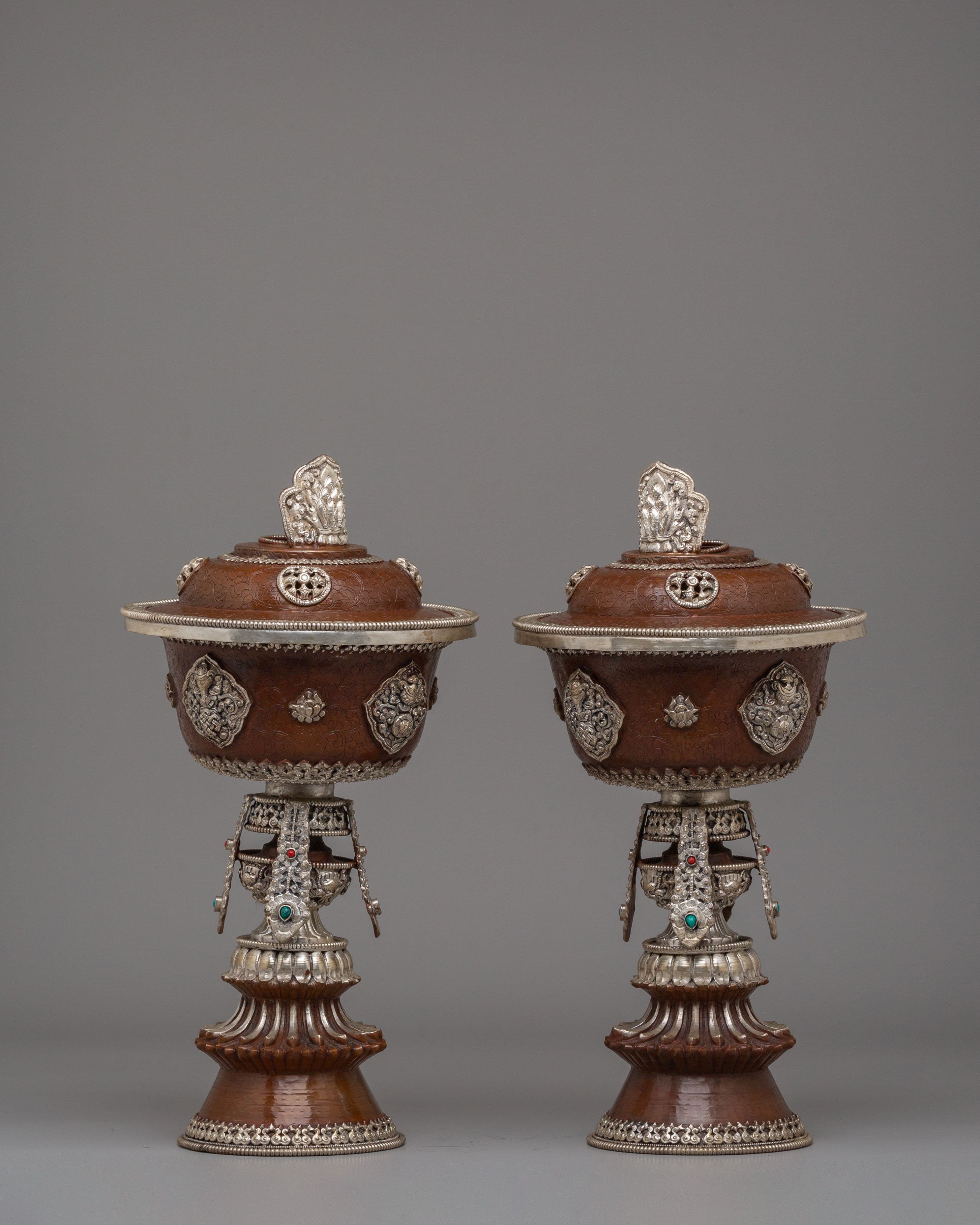 Sacred Buddhist Ritual Butter Lamp Set | Tibetan Meditation Altar Decor
