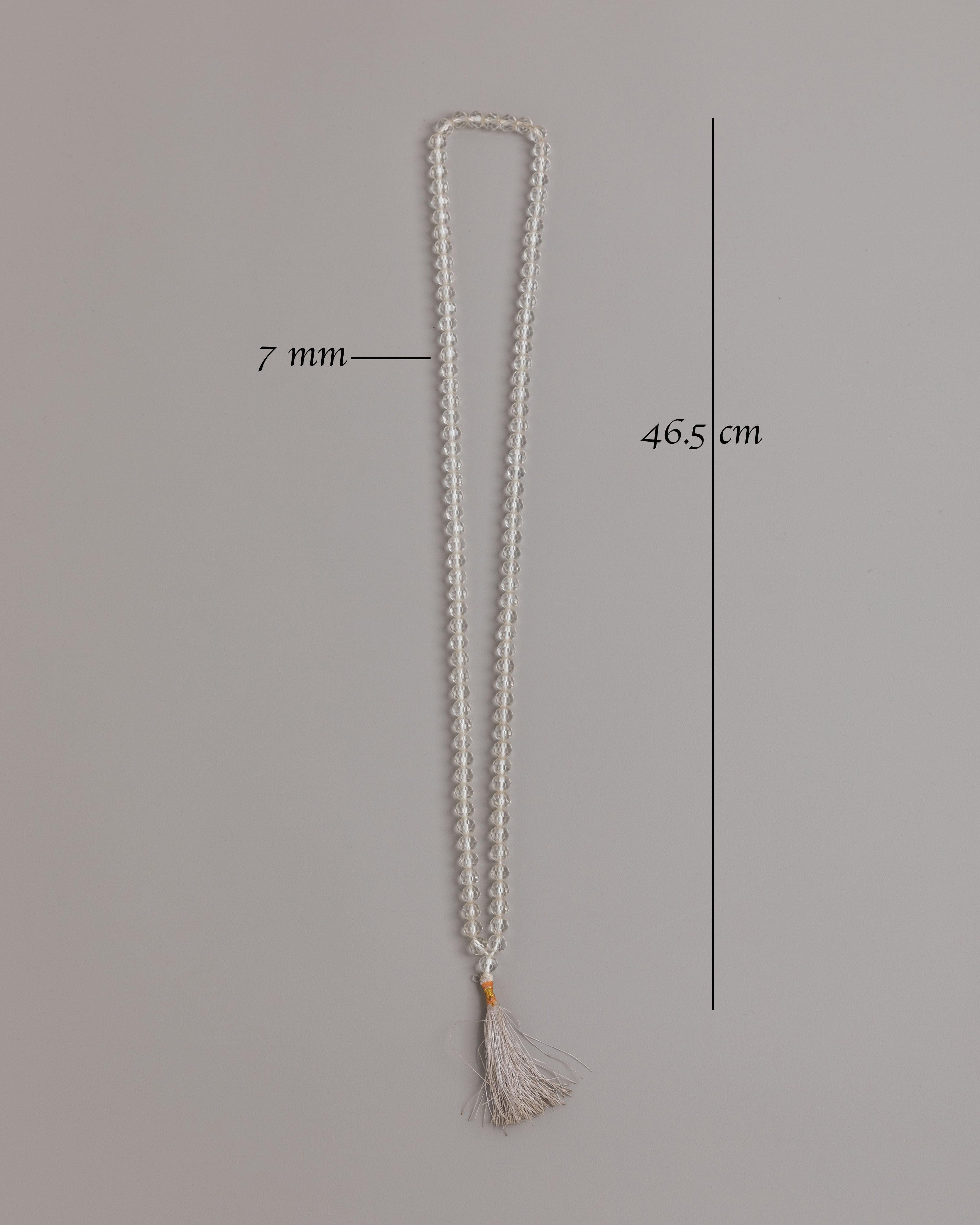 Tibetan Buddhist Mala | Natural Sphatik Crystal Prayer Beads