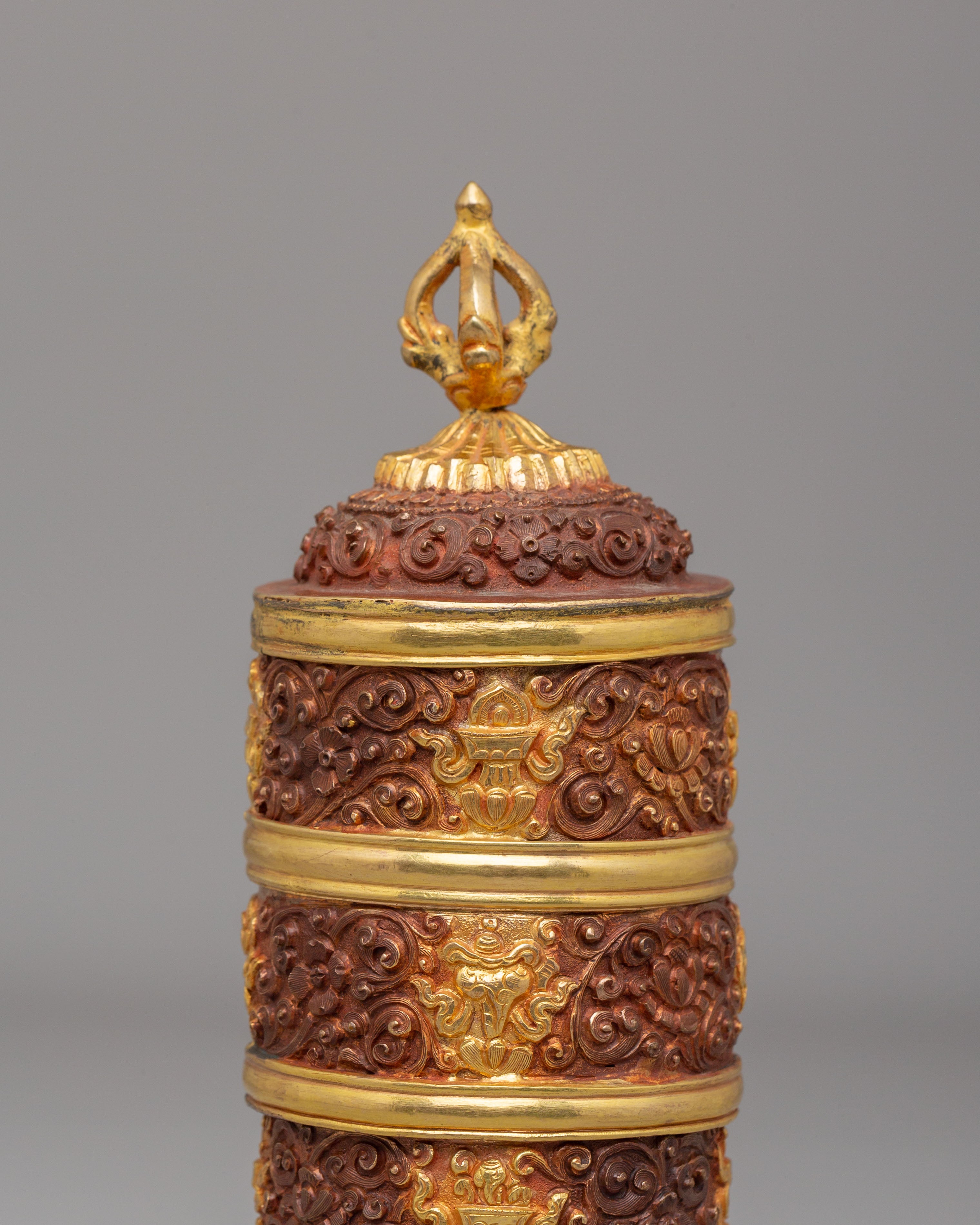 Traditional Buddhist Ritual Rice Pot | Handmade Tibetan Altar Vessel