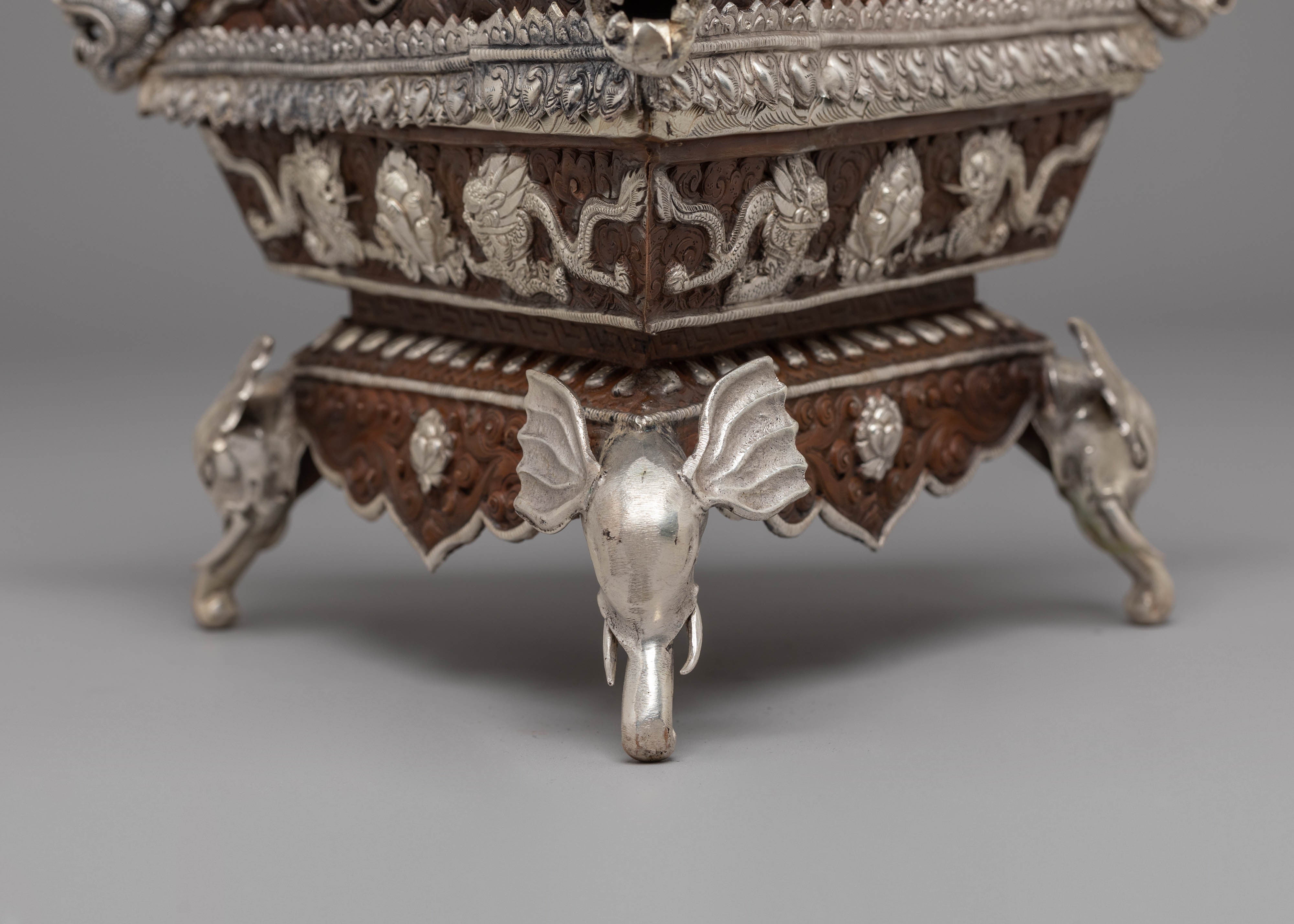 Decorative Silver Plated Incense Burner | Handcrafted Copper Incense Holder