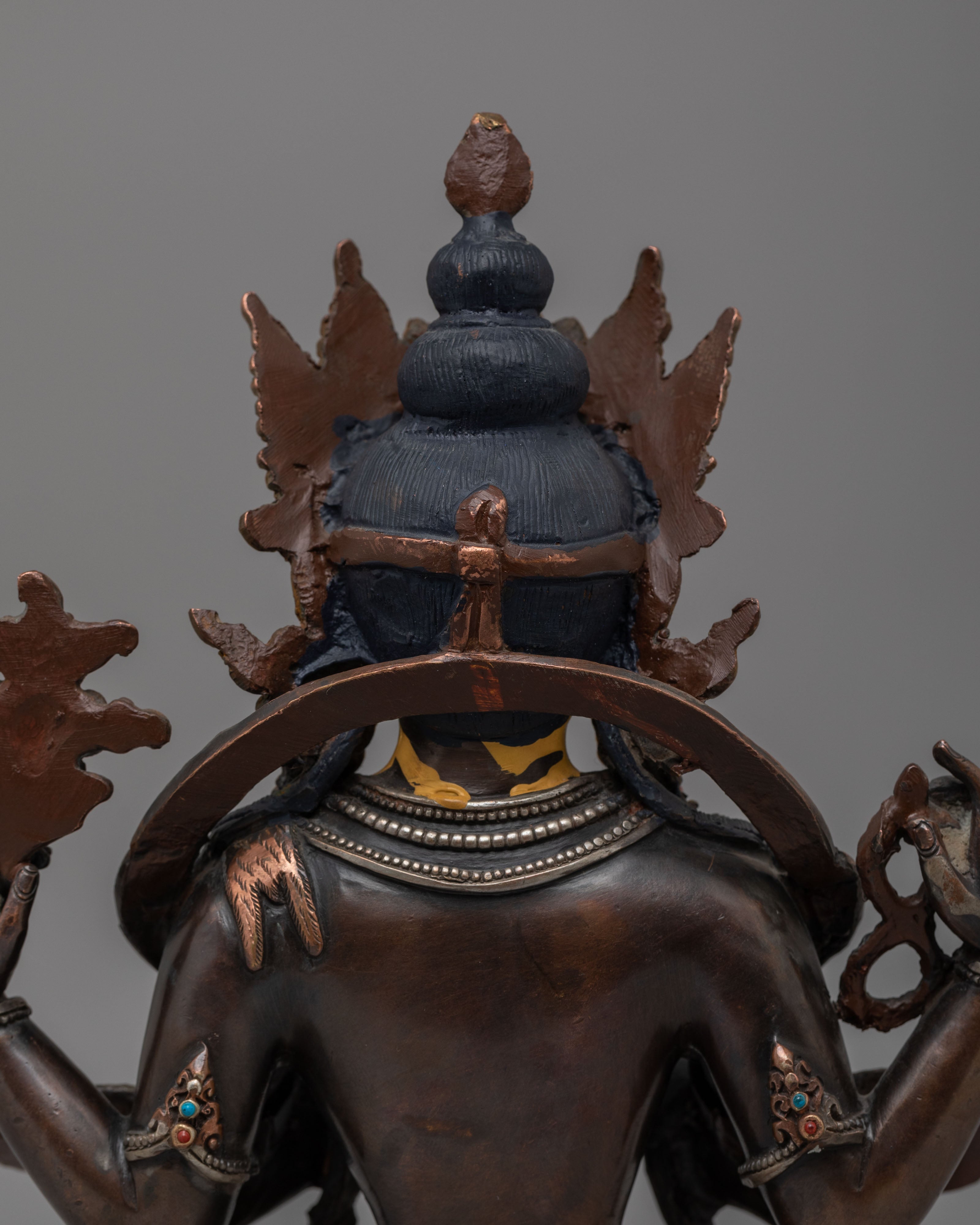 Sacred Himalayan Avalokiteshvara Statue | Tibetan Bodhisattva of Compassion