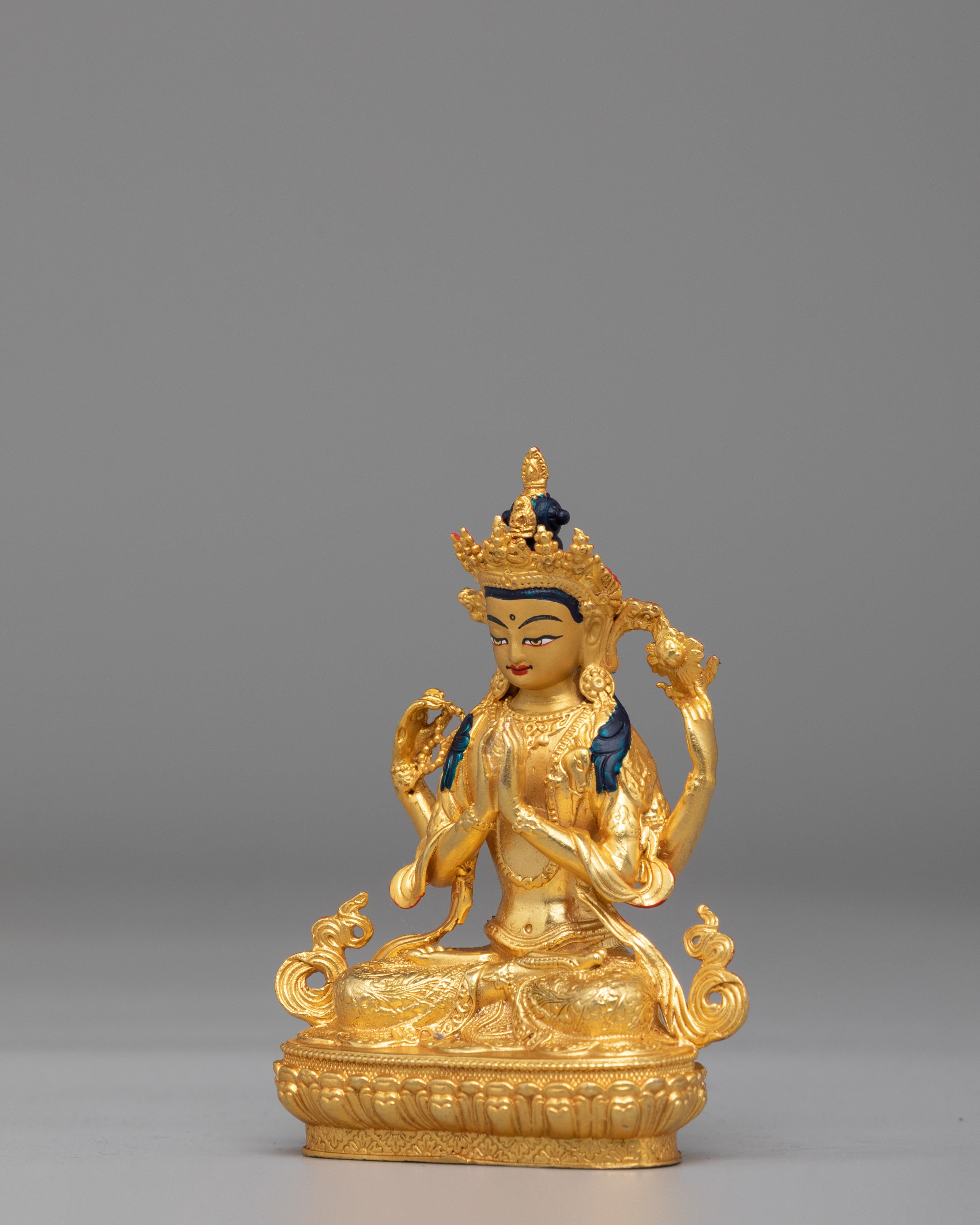 Traditional Chenrezig Compassion Deity Statue | Symbol of Wisdom and Kindness