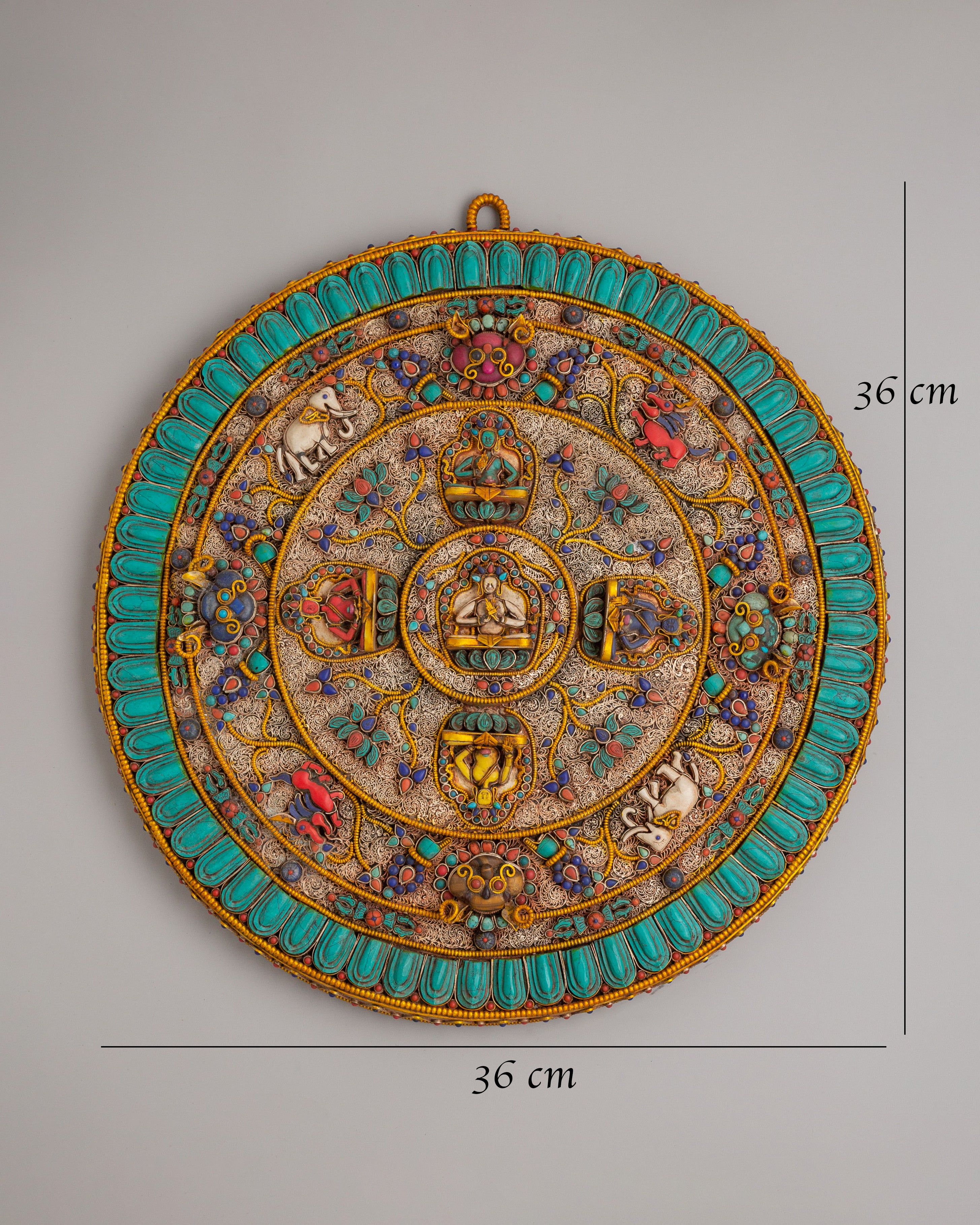 Handmade Dhyani Buddha Mandala Wall Hanging | Symbol of Enlightenment
