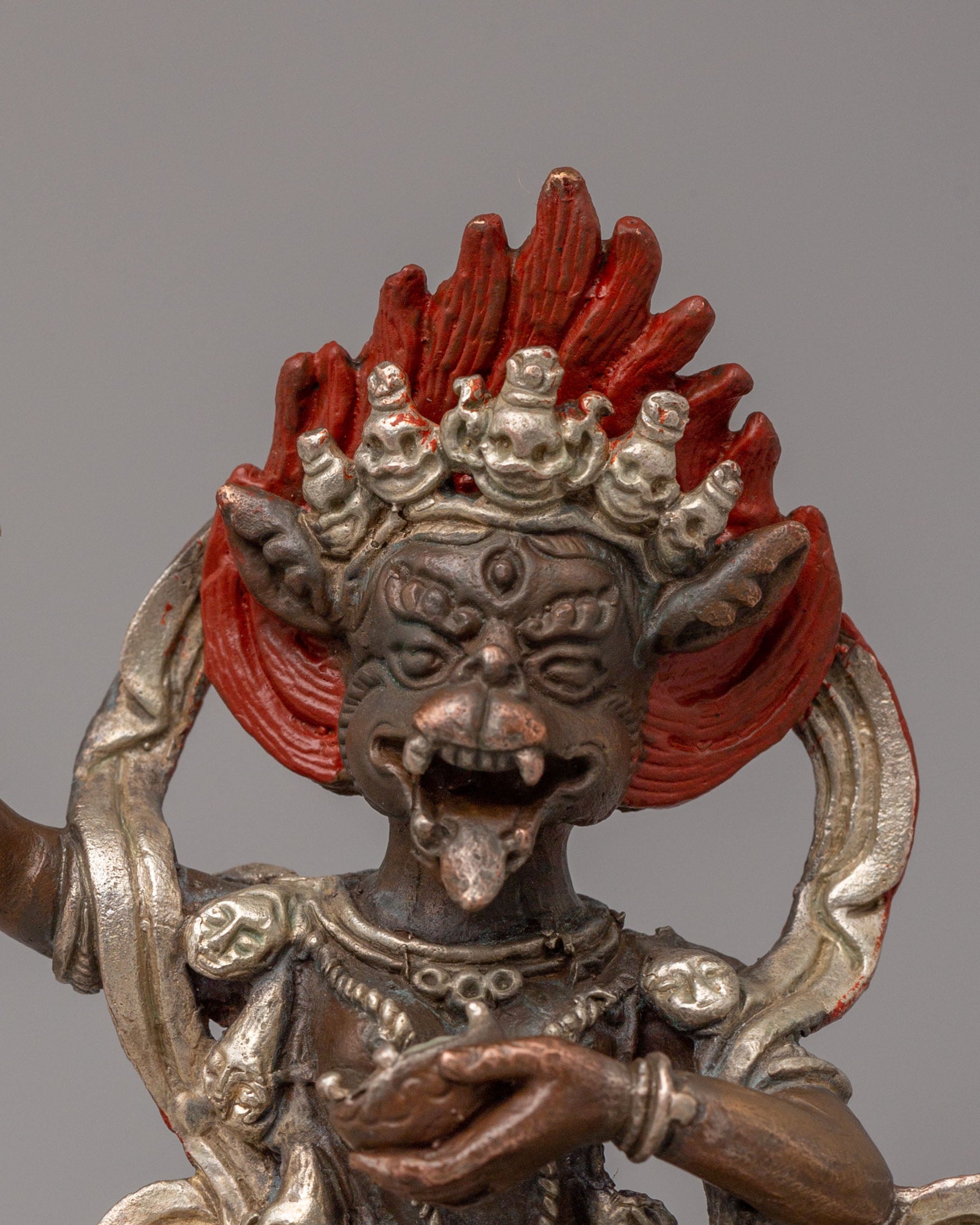 Sacred Simhamukha Sculpture | Handcrafted Tibetan Lion-Faced Dakini Statue
