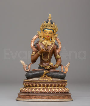 Vajrasattva Copper Handmade Sculpture | Tibetan Buddha Statue
