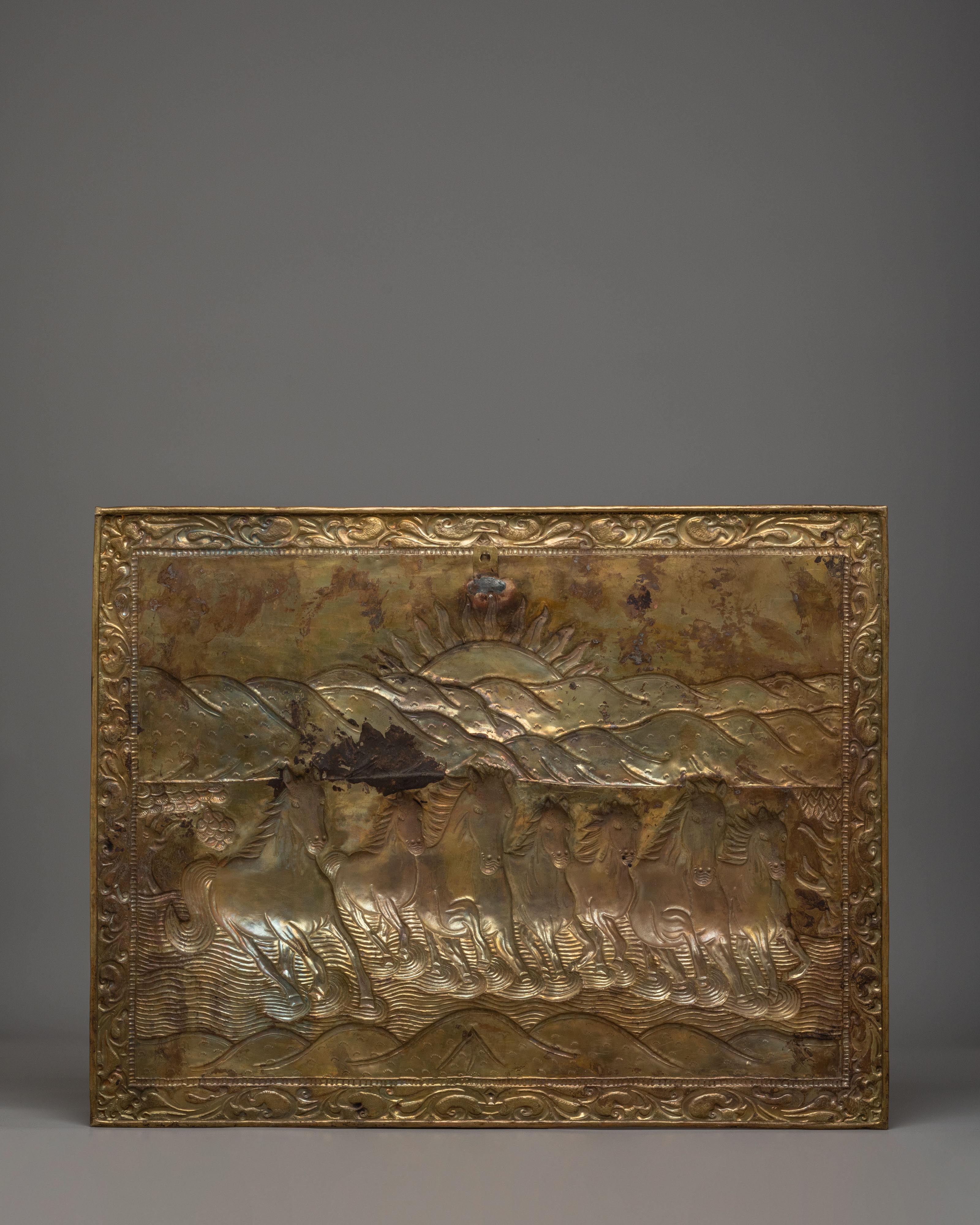 Seven Horse Brass Wall Hanging | Symbol of Wealth and Prosperity