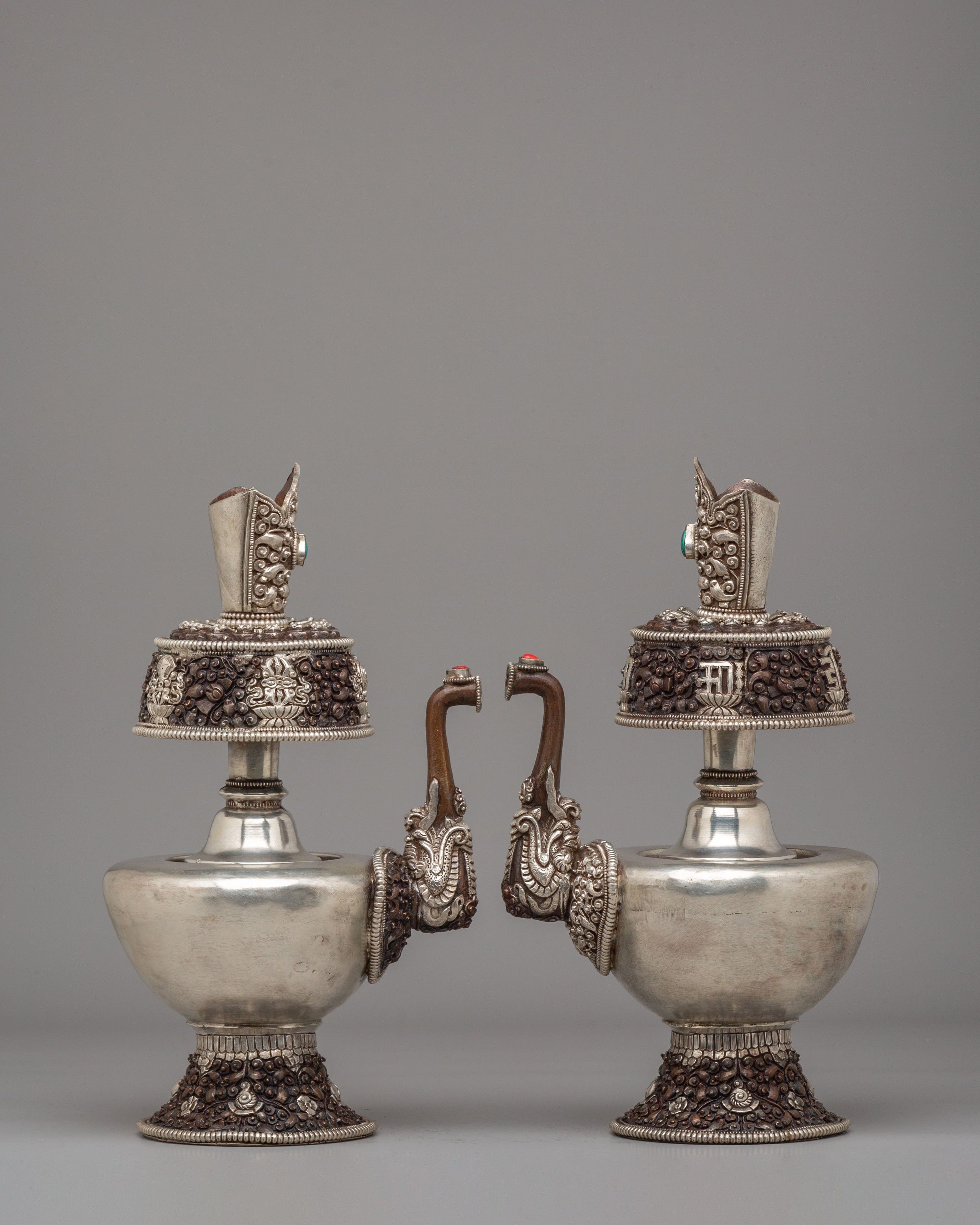 Spiritual Buddhist Ritual Bhumba Set | Sacred Tibetan Water Offerings