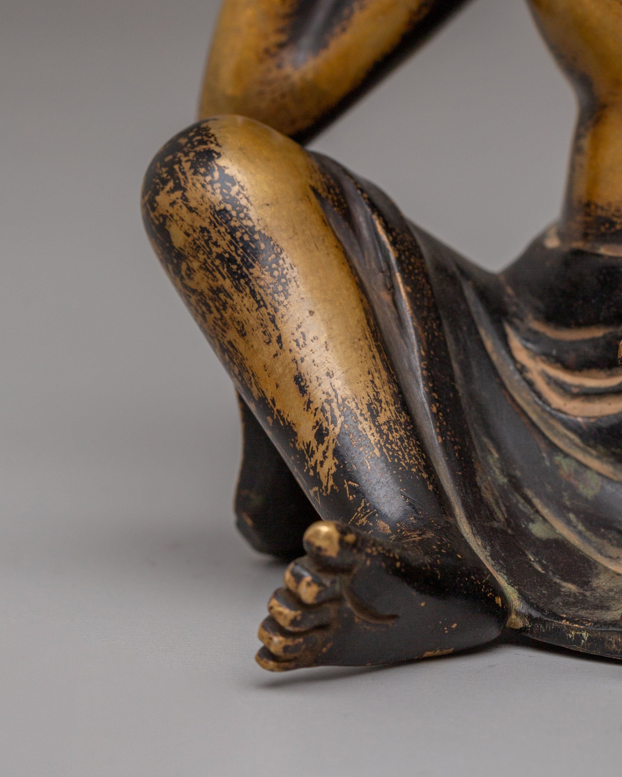 Buddhist Milarepa Yogi Statue | Handmade Copper Body Statue
