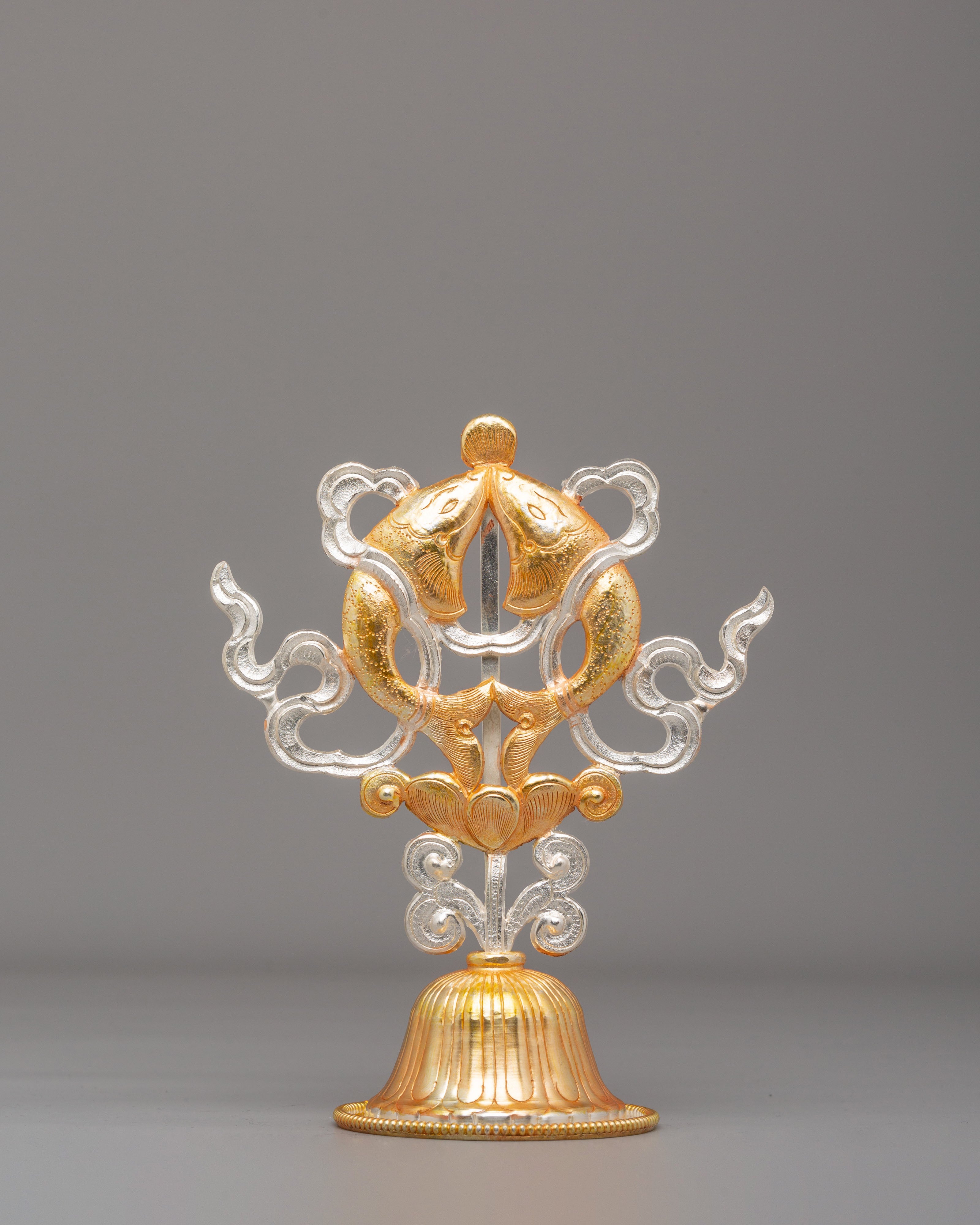 Sacred Eight Auspicious Symbols Set | Copper Body with Electro Gold & Silver Plating