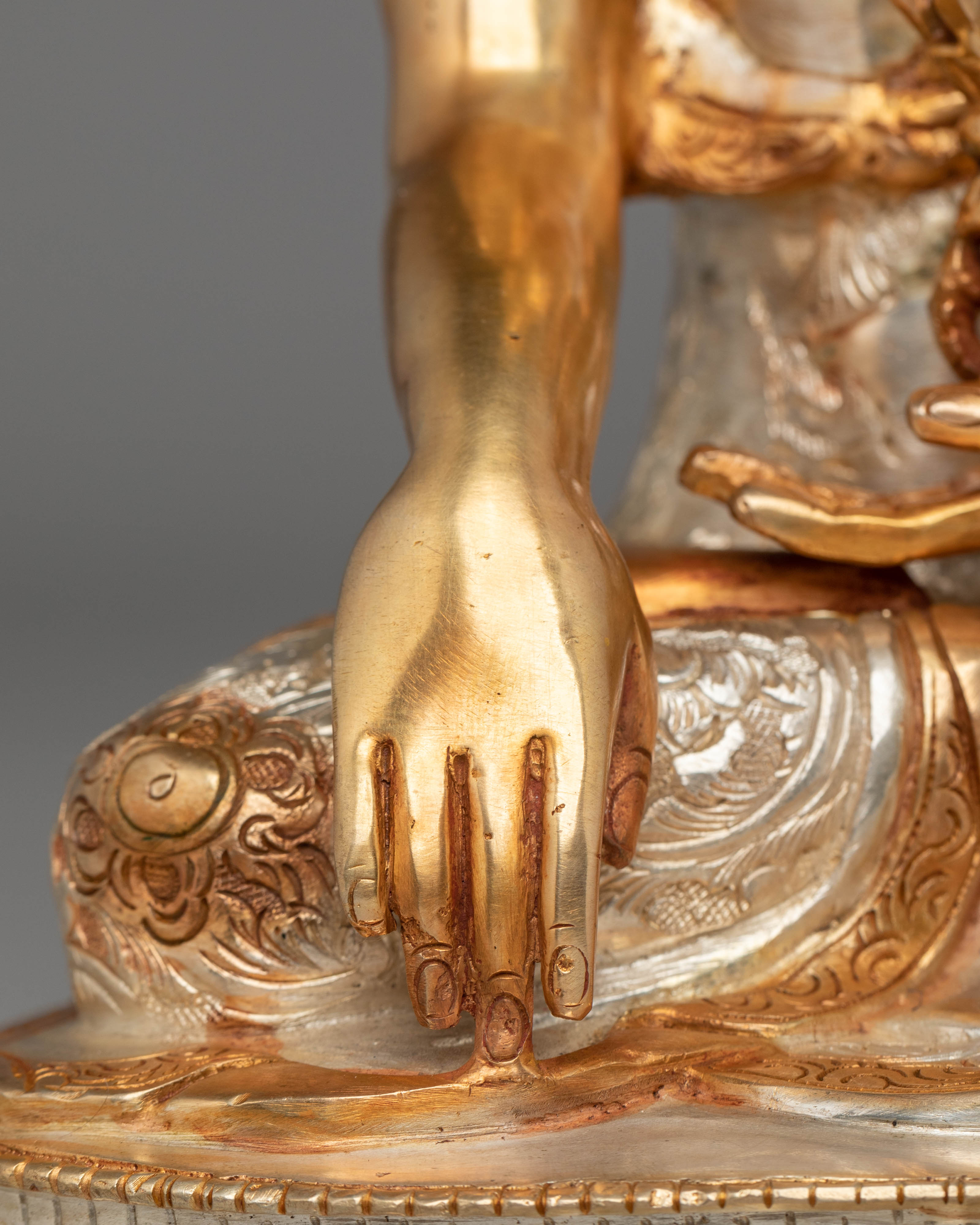 Handmade Golden Mitrugpa Statue | Immovable Buddha
