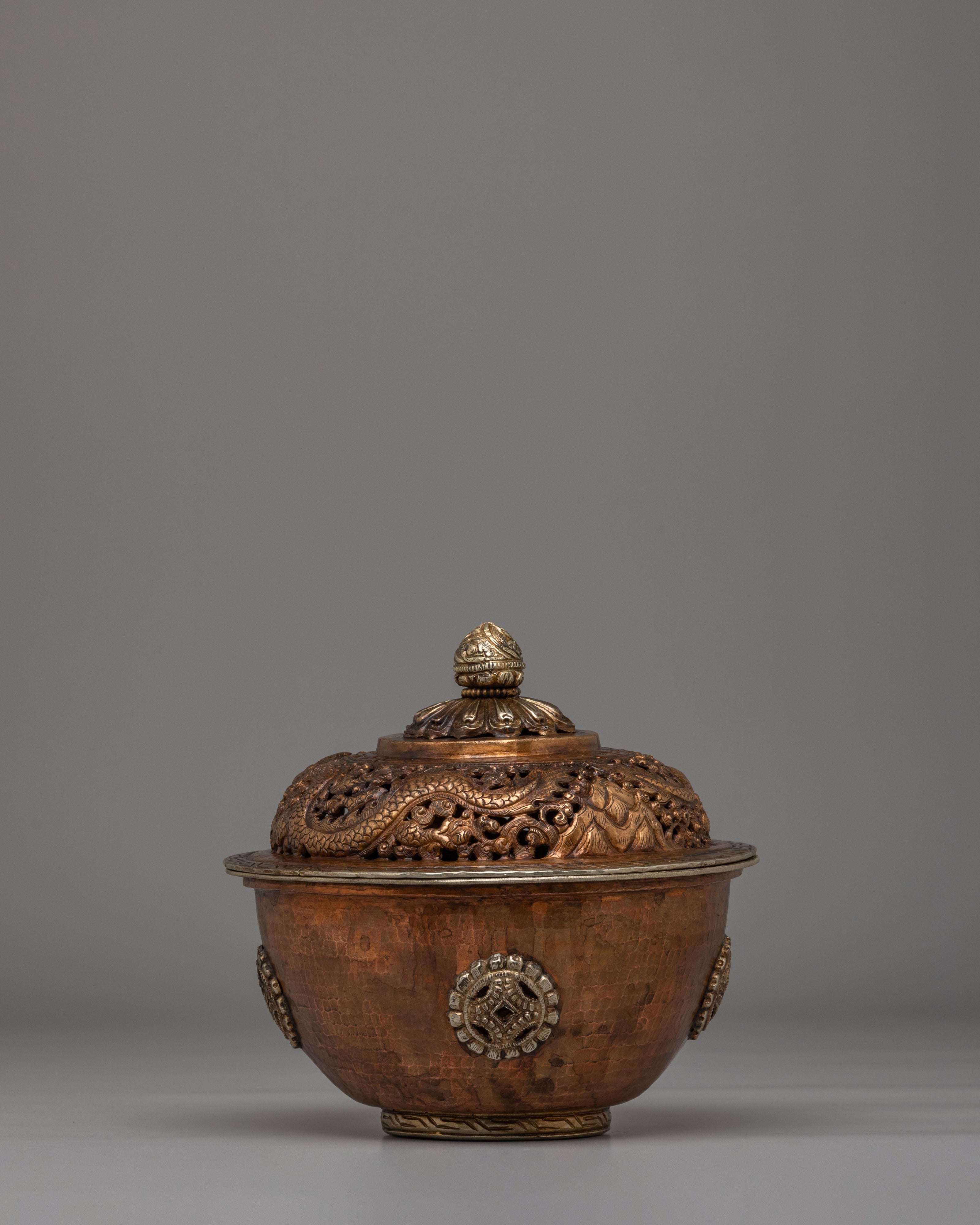 Decorative Incense Burner with Handle | Tibetan Ritual Censer