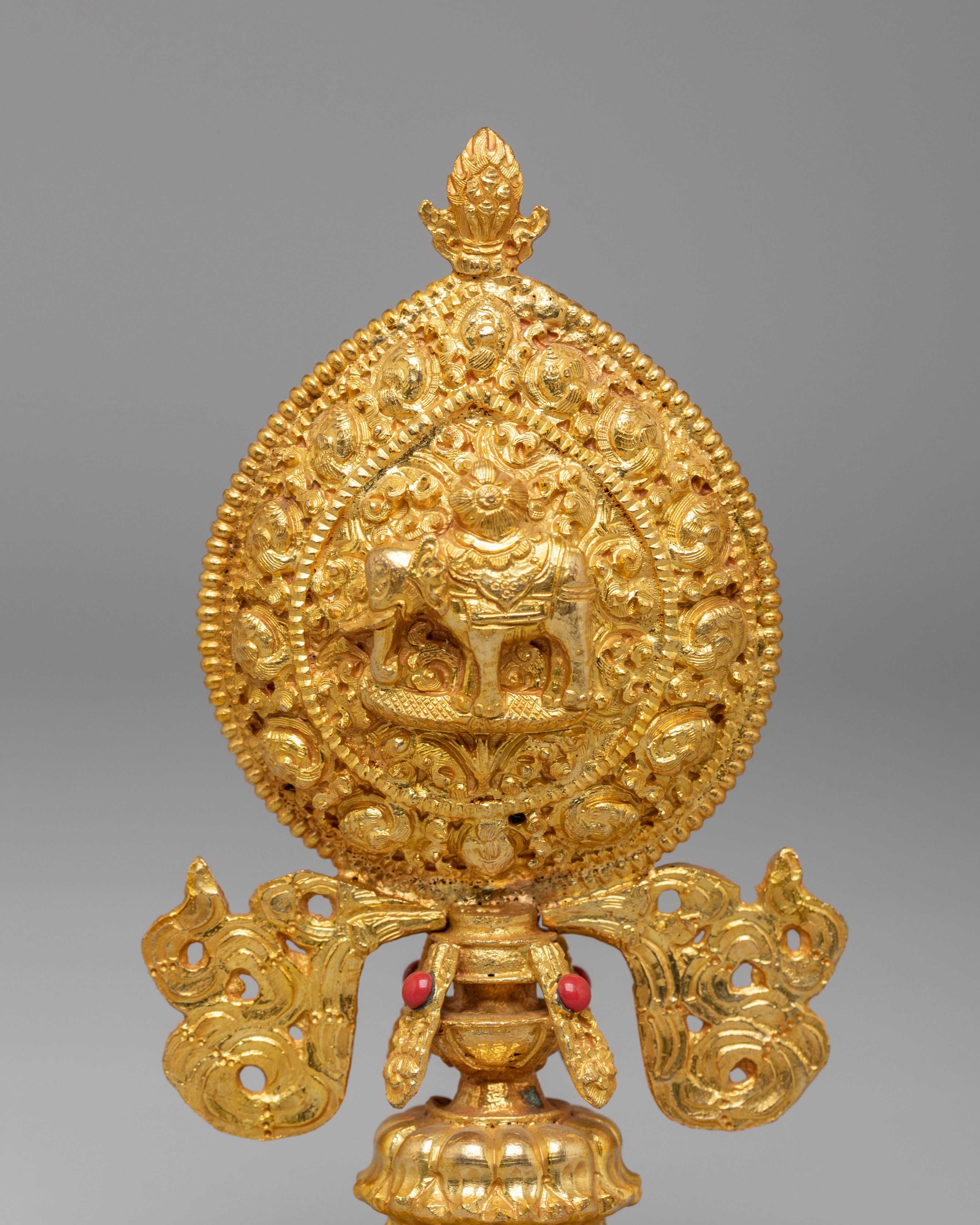 Chakravartin Possession Buddhist Symbol | Gold Plated Copper Chakravartin Set