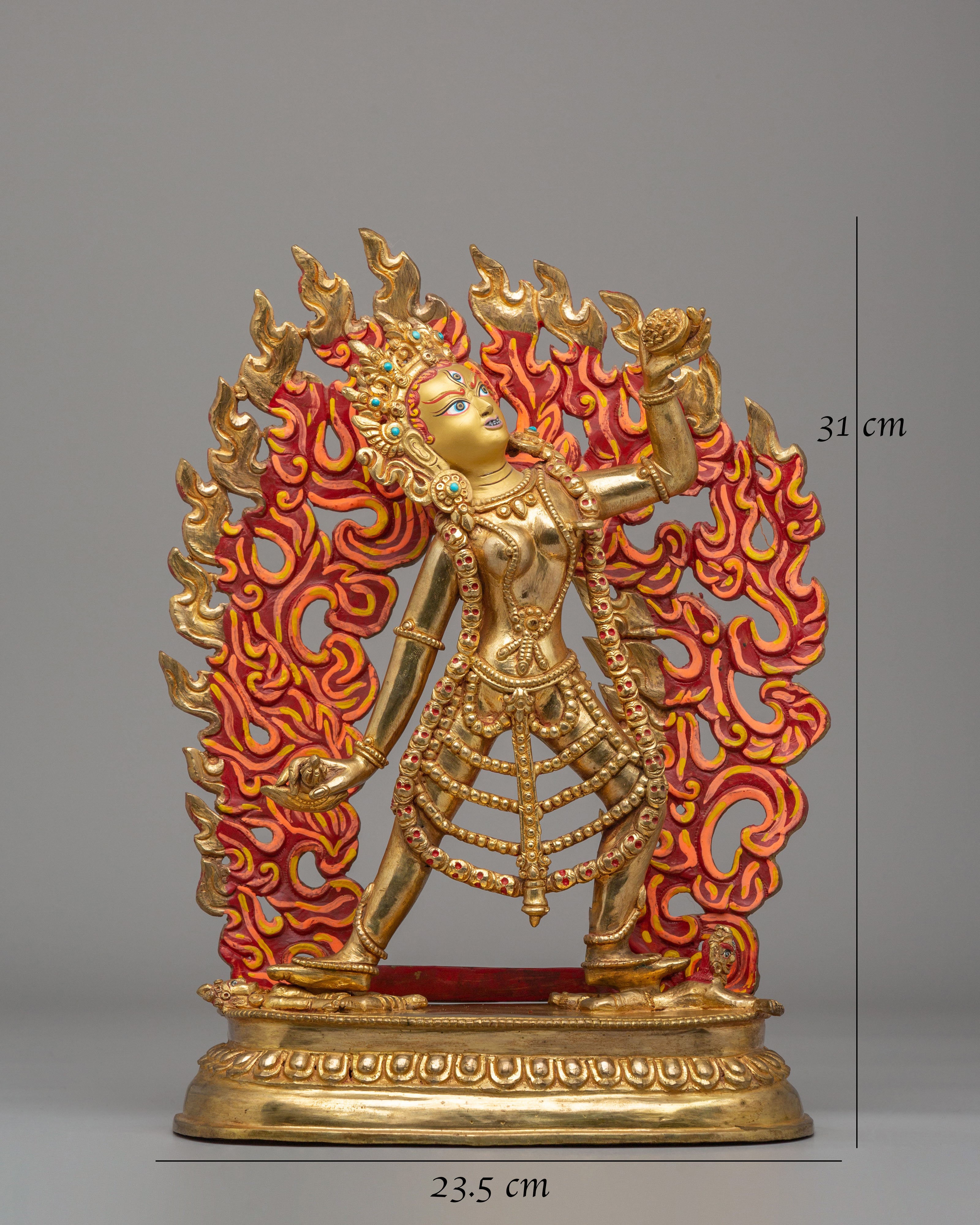 Sacred Himalayan Vajrayogini Deity Statue | Tibetan Buddhist Goddess Artwork