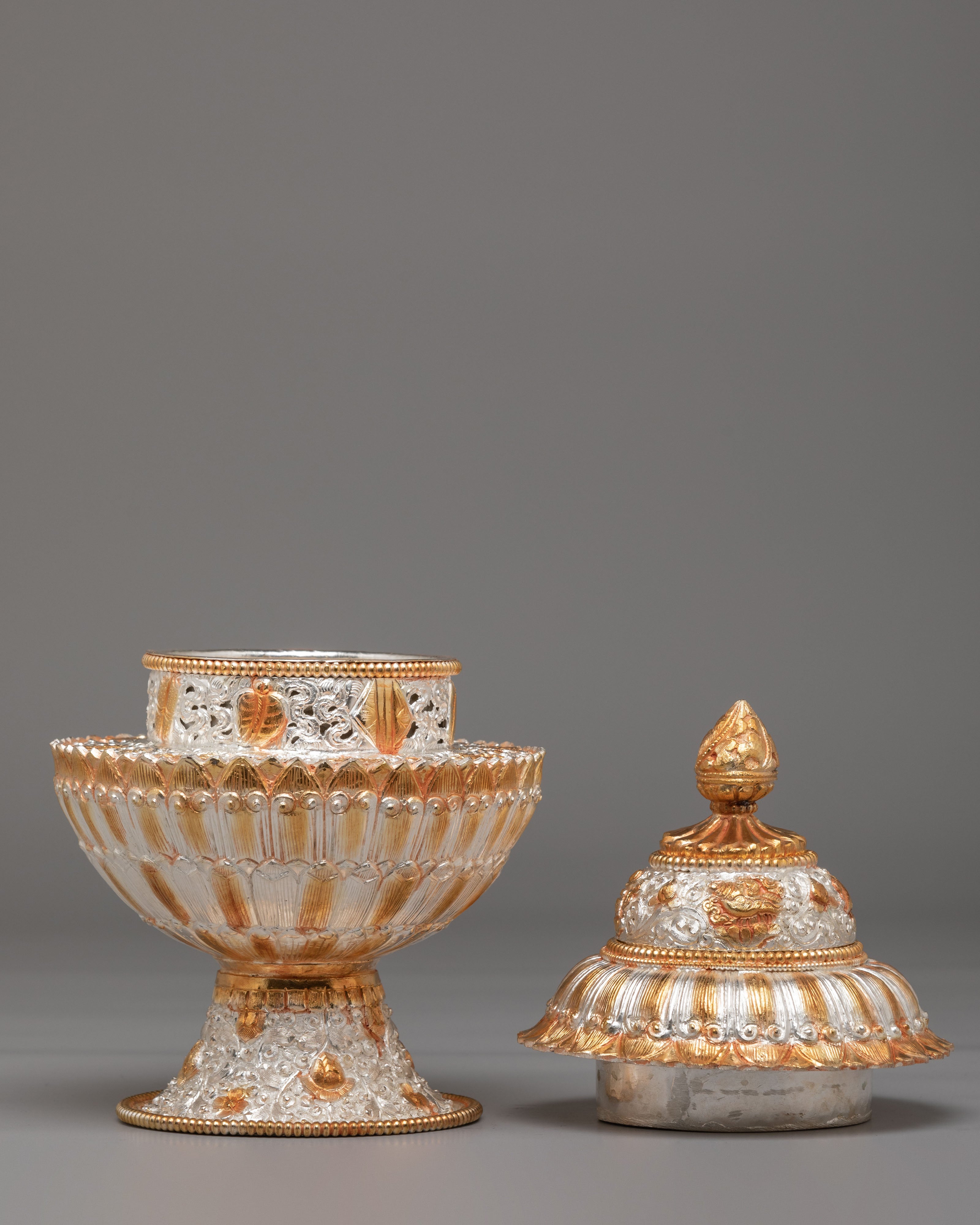 Buddhist Rice Offering Vessel | Ritual Offering Vessel for Altar