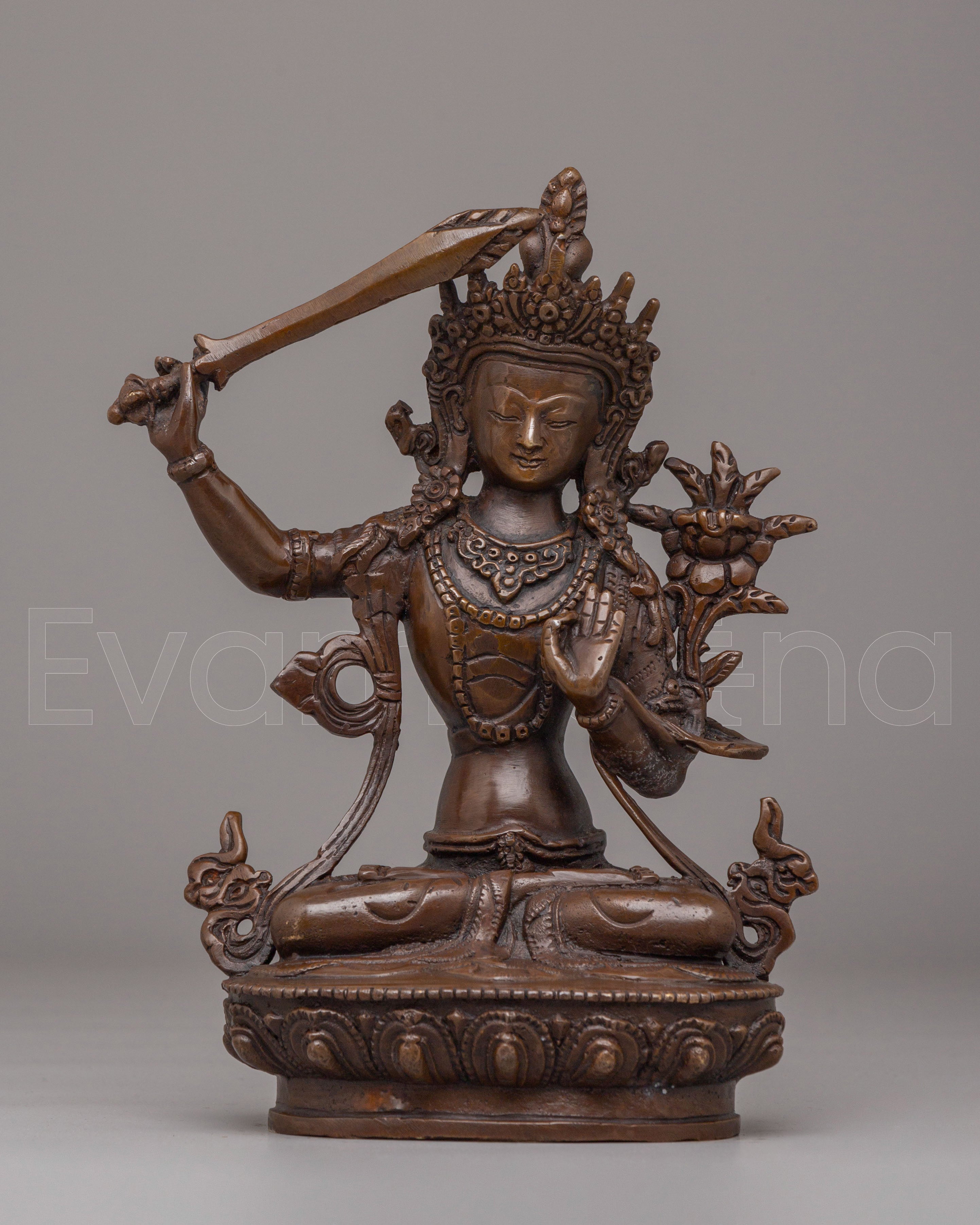 Tibetan Handmade Manjushri Statue 