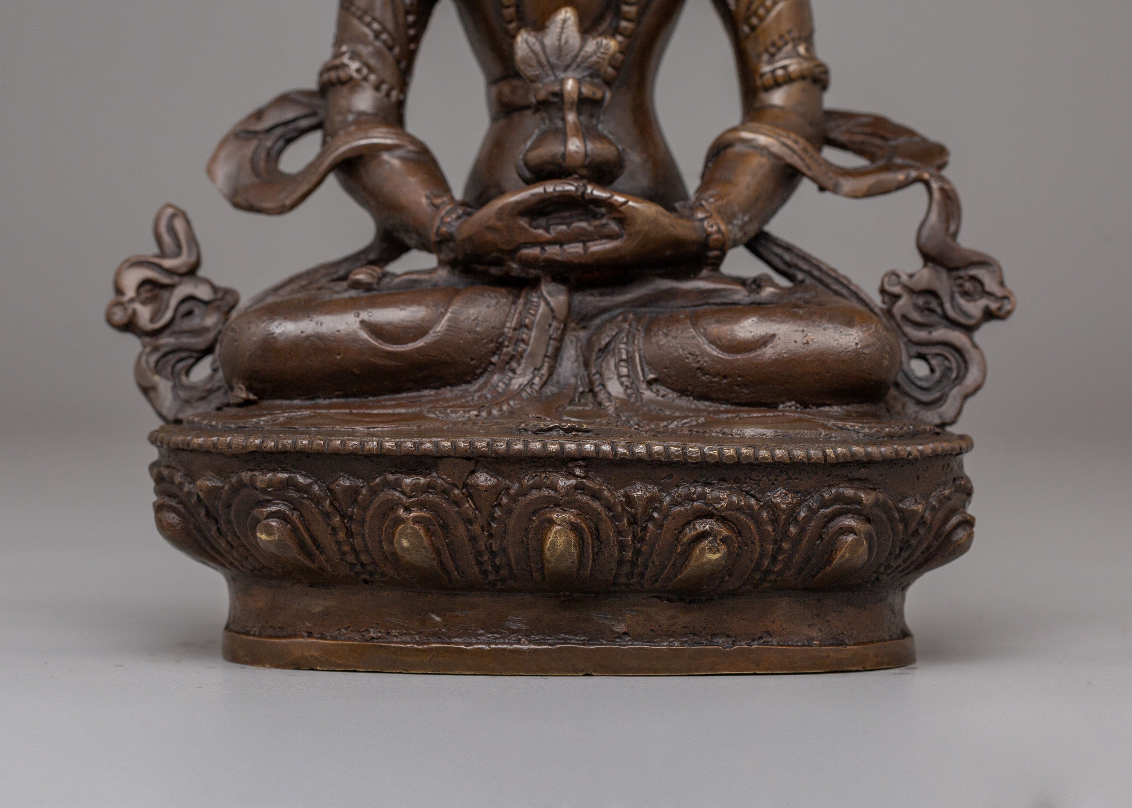 Amitayus Buddha Long Life Statue | Oxidized Copper Body Art