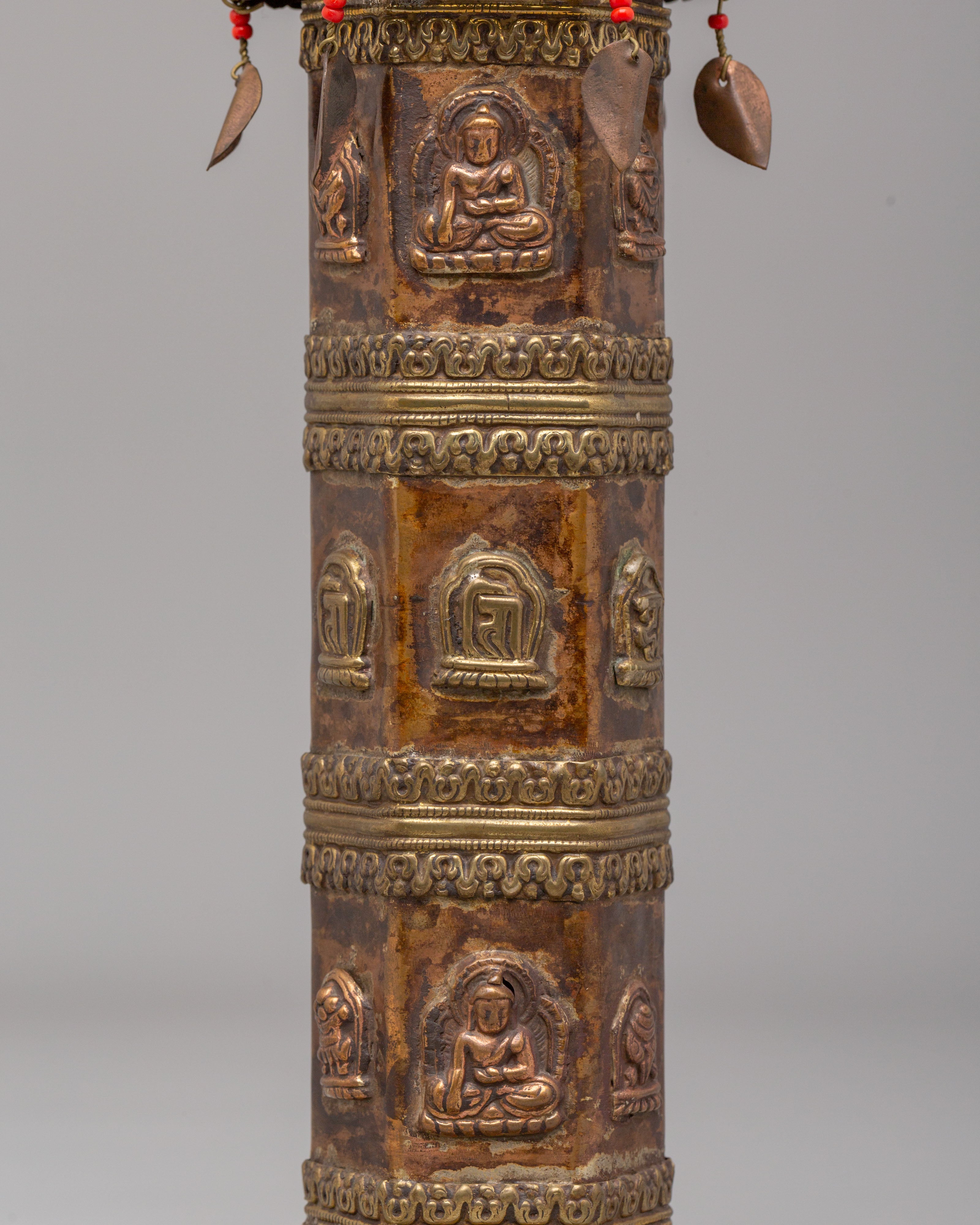 Sacred Buddhist Relief Incense Burner | Traditional Tibetan Ritual Burner