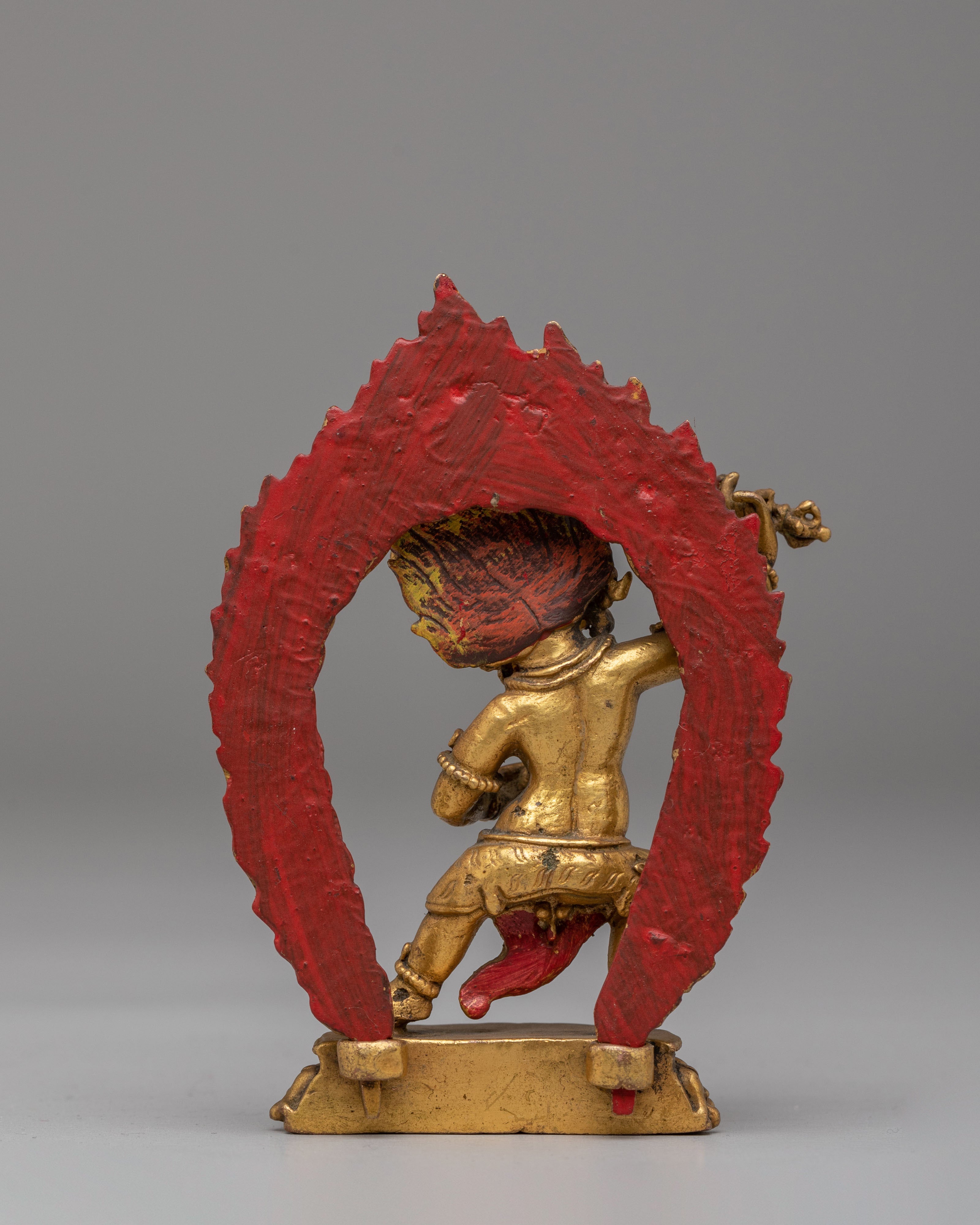 Sacred Tibetan Khadgapani Sculpture | Buddhist Guardian Figurine