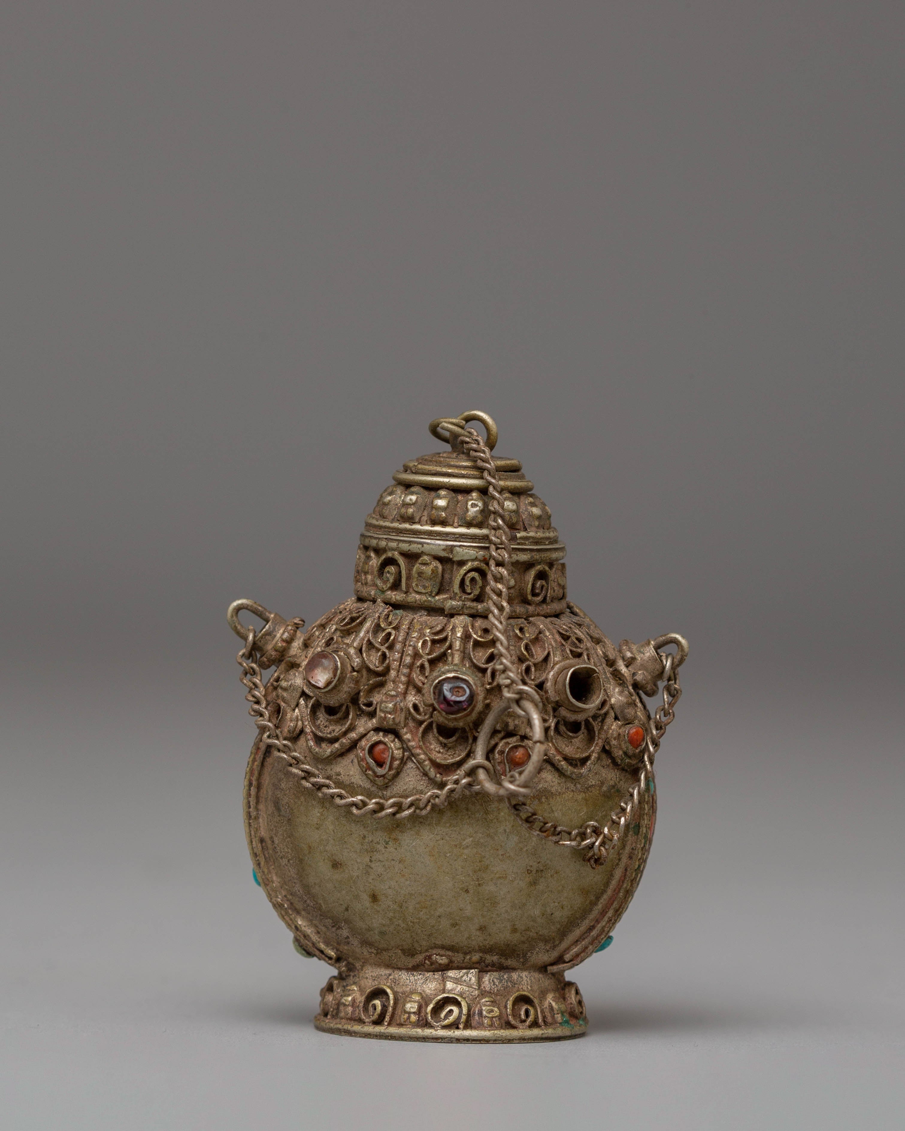 Decorative Crystal Snuff Pot |  Spiritual Piece for Ritual Use