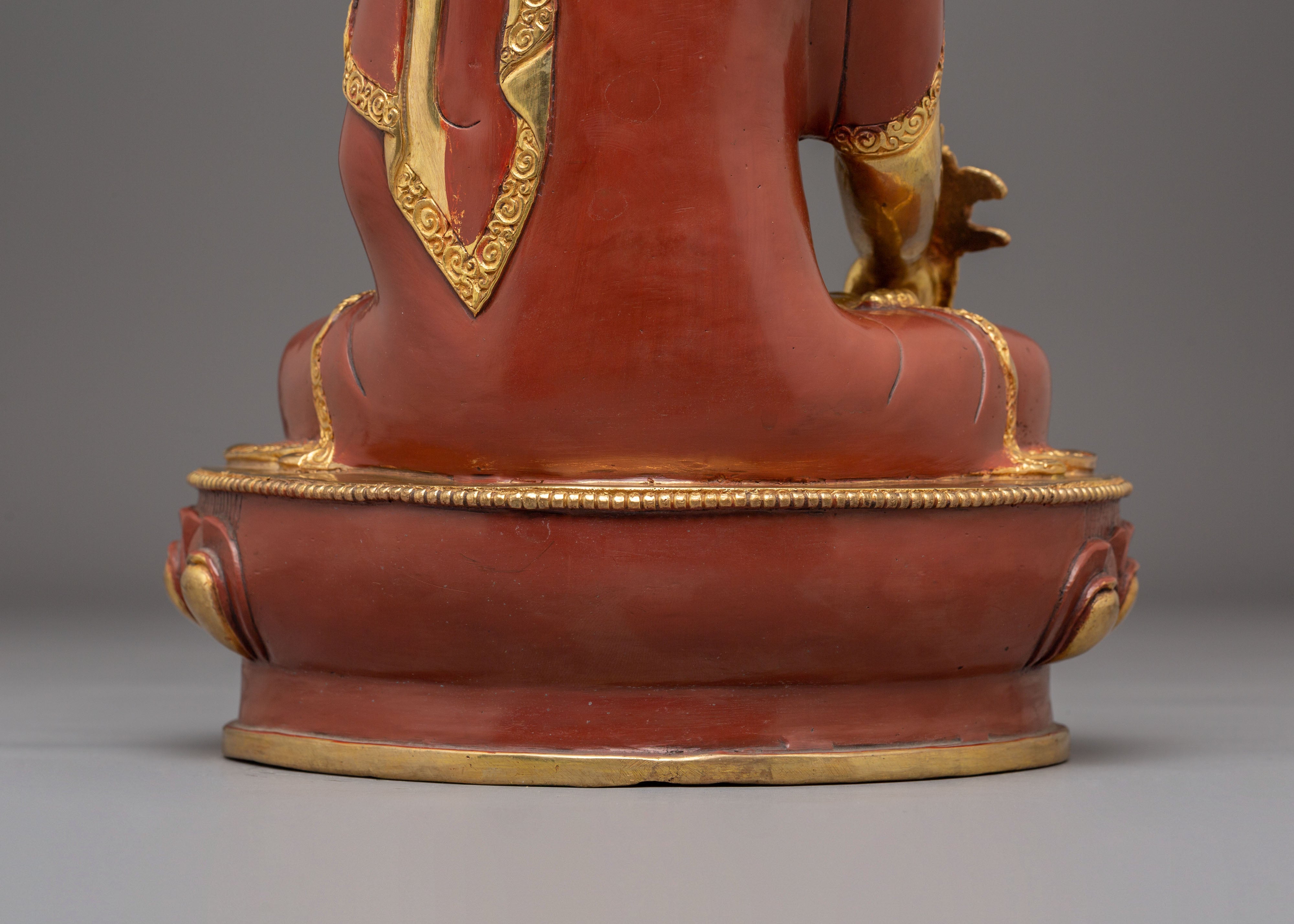 Himalayan Healing Buddha Statue | Gold Plated Tibetan Buddha Art