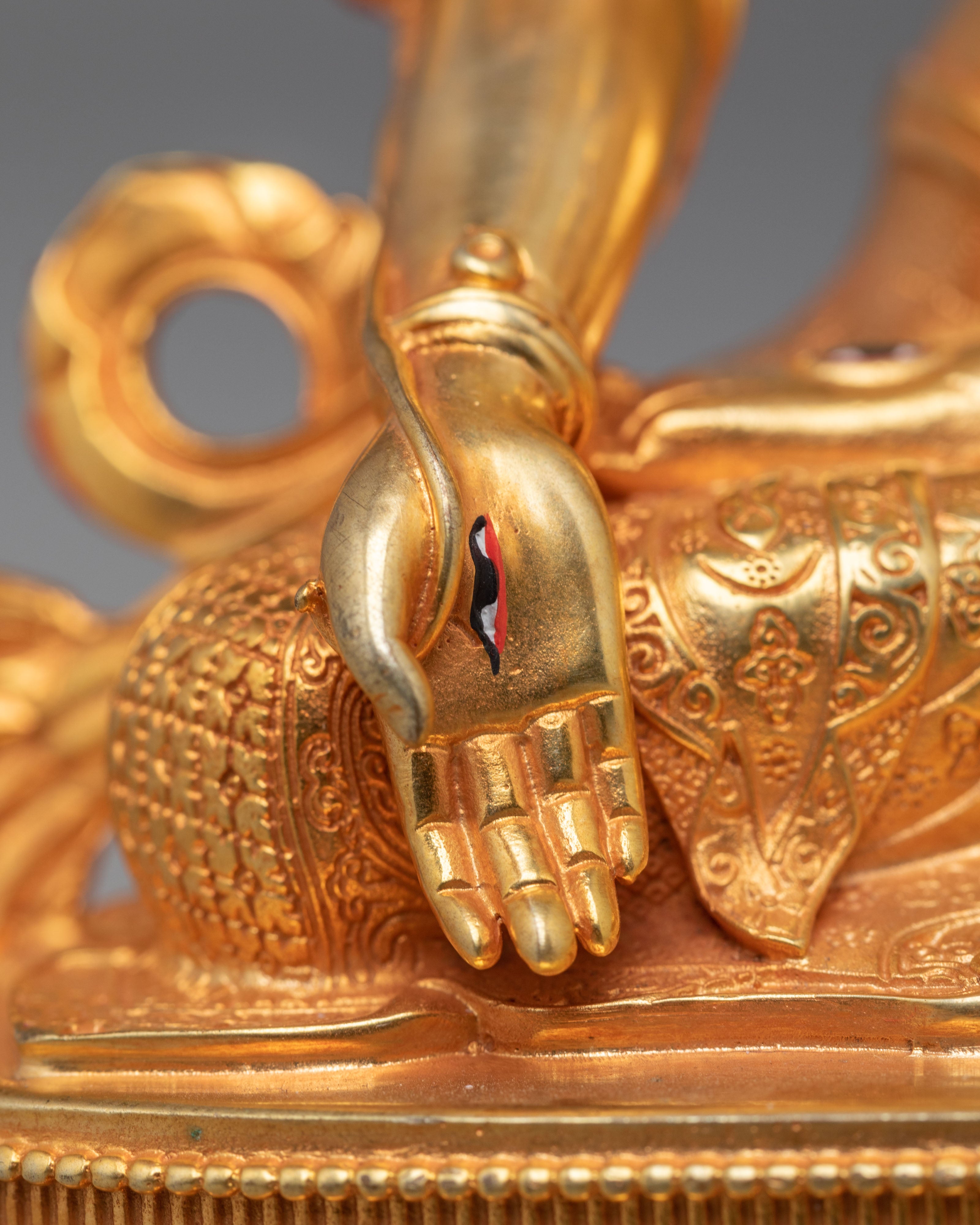 Himalayan White Tara Figurine | 24K Gold Plated Sculpture