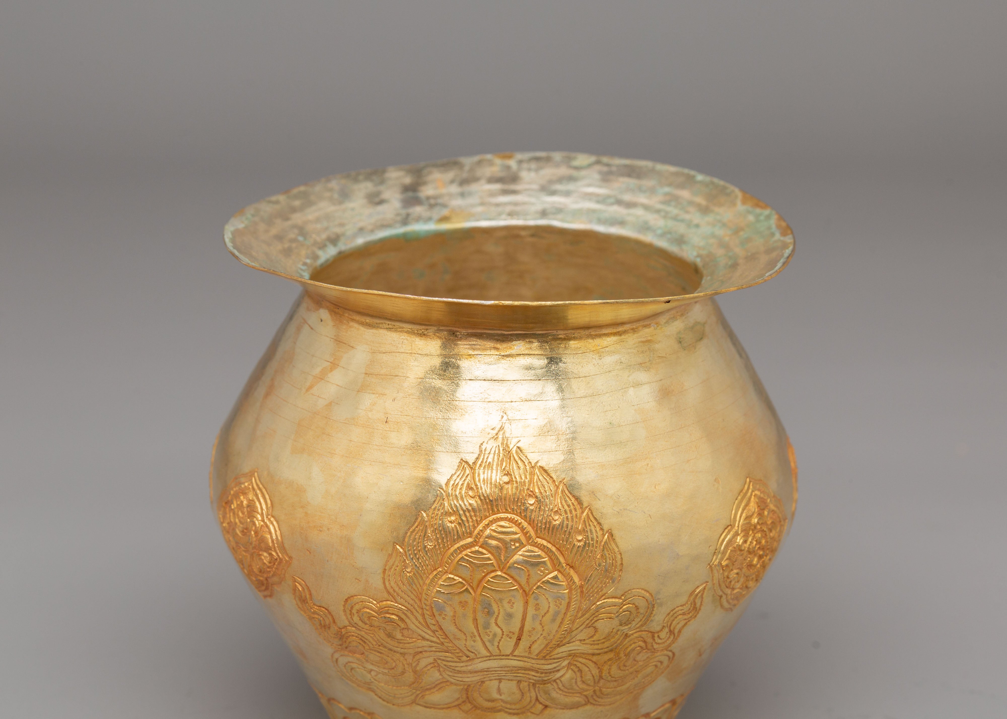 Traditional Himalayan Kalash | Copper Sacred Offering Vase