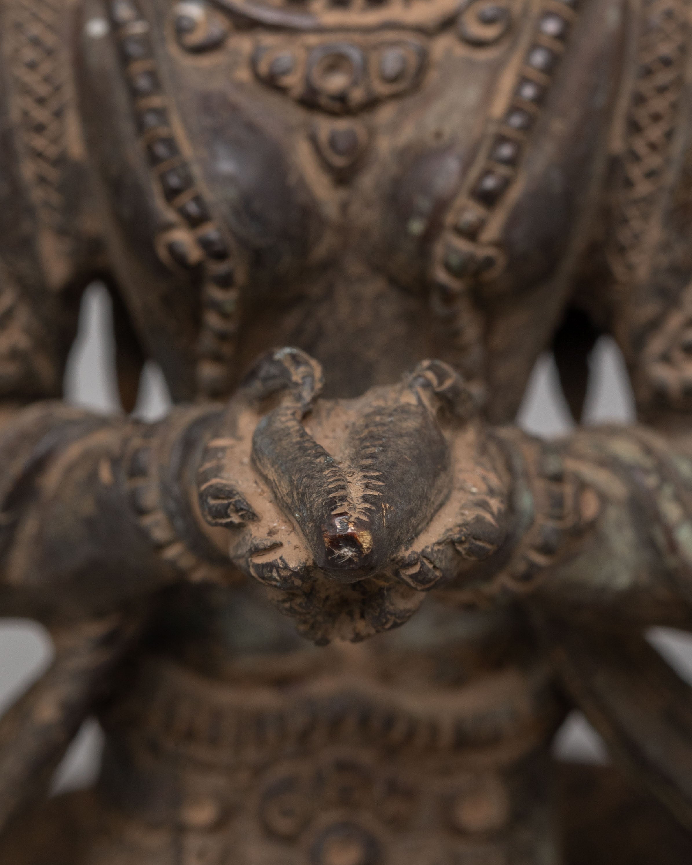 Handcrafted Naag Kanya Statue | Oxidized Copper Spiritual Art