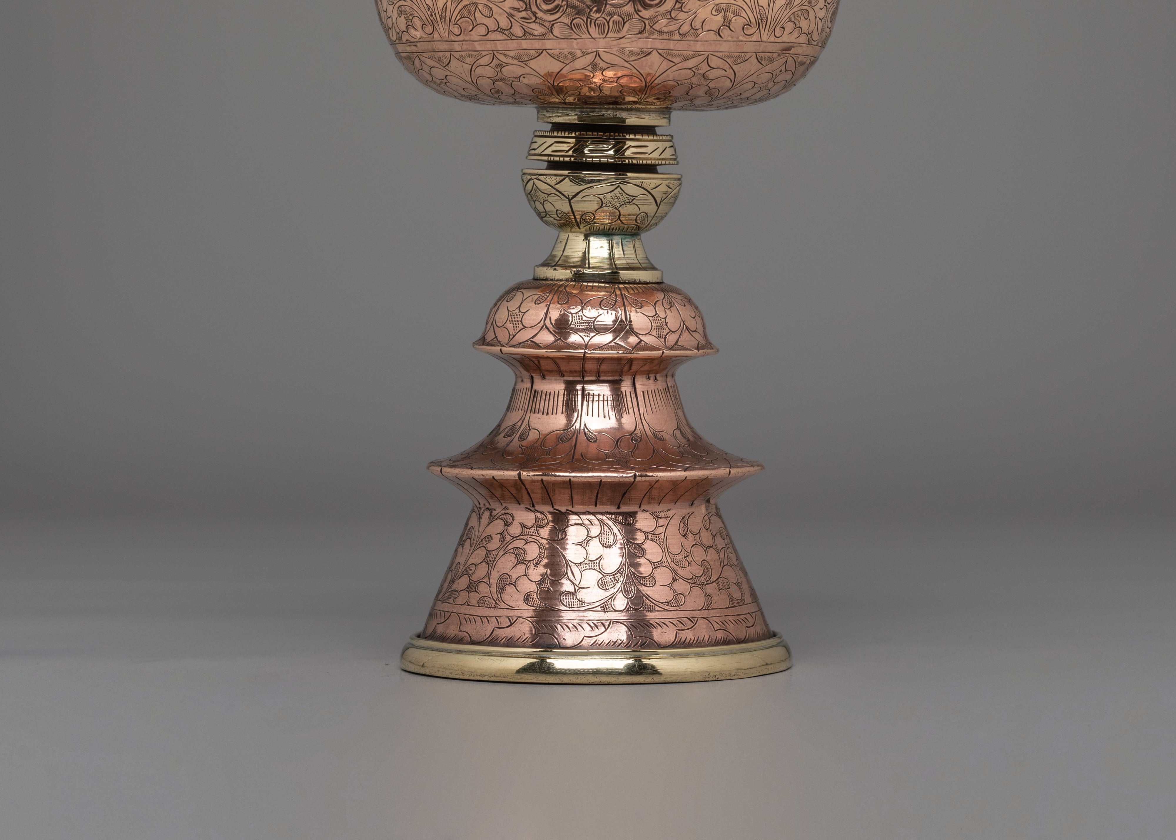 Handmade Brass & Copper Butter Lamp for Ritual | Spiritual Oil Lamp