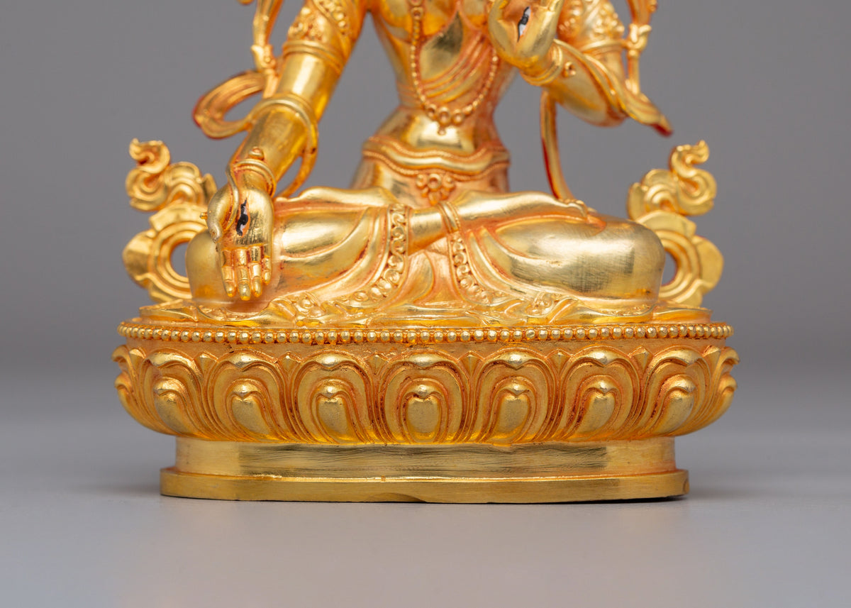 White Tara Divine Statue | Traditional Tibetan Artwork for Meditation