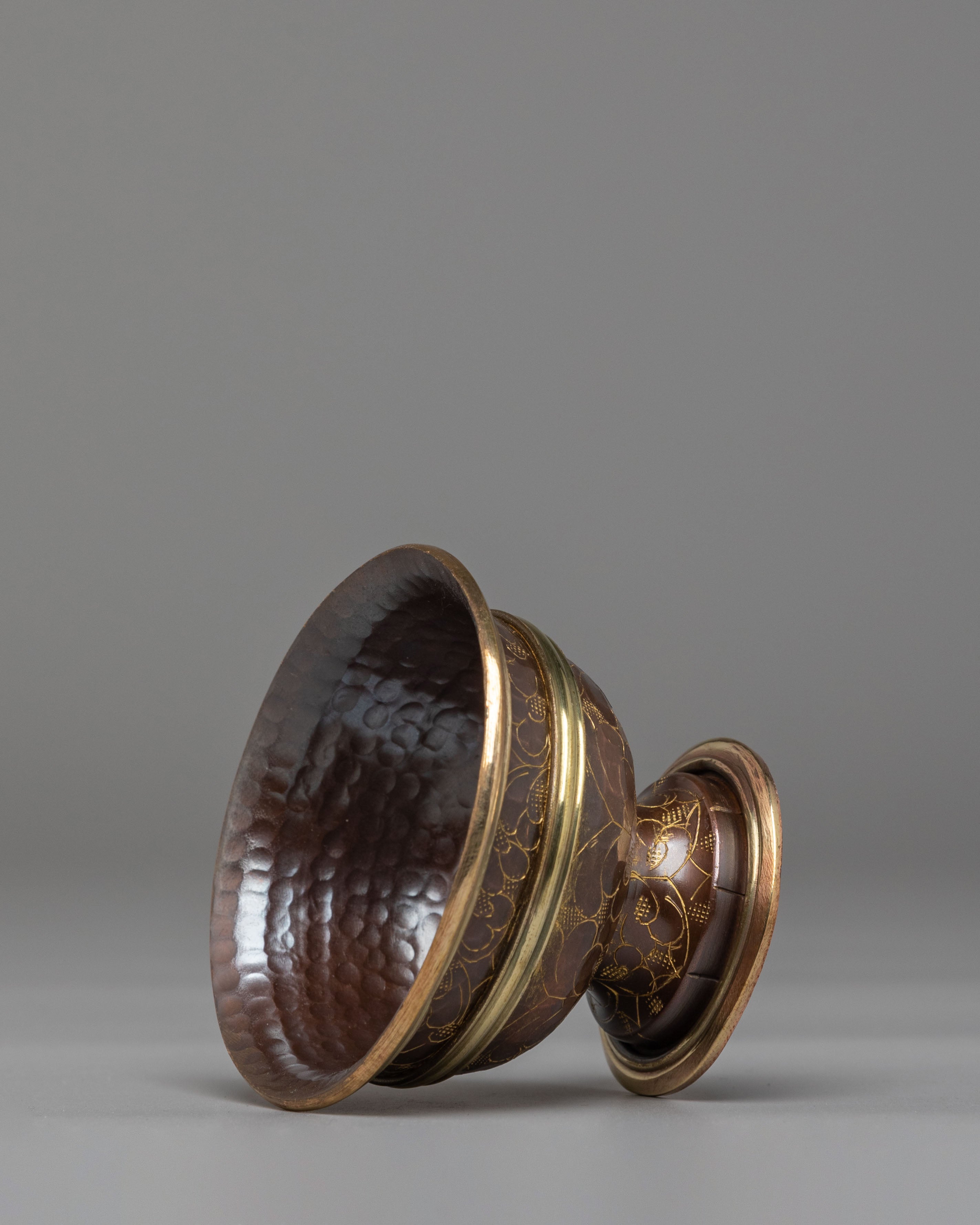 Traditional Offering Bowls Set | Oxidized Copper Ritual Bowls
