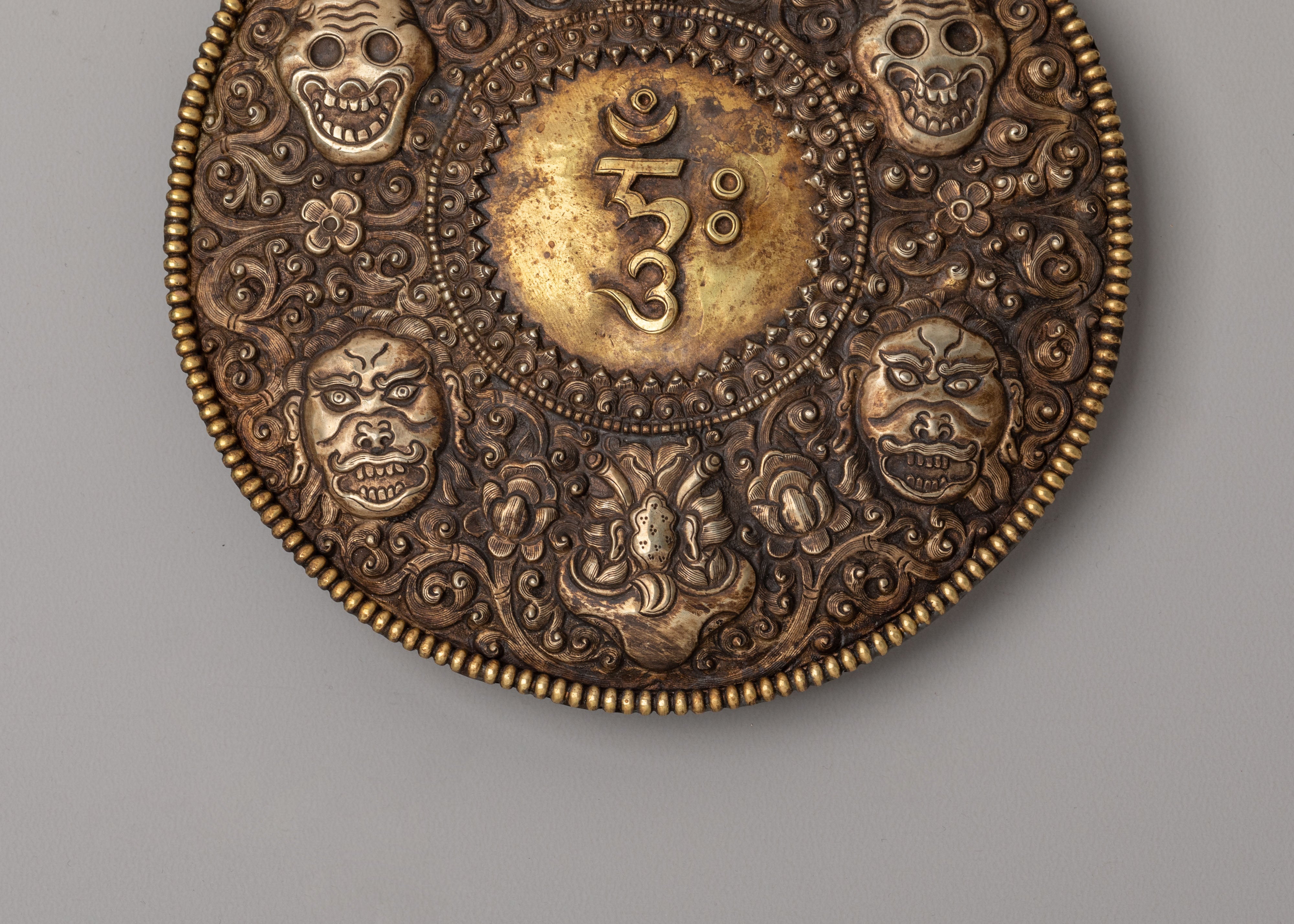 Buddhist Mantra Wall Hanging | Traditional Copper Craft