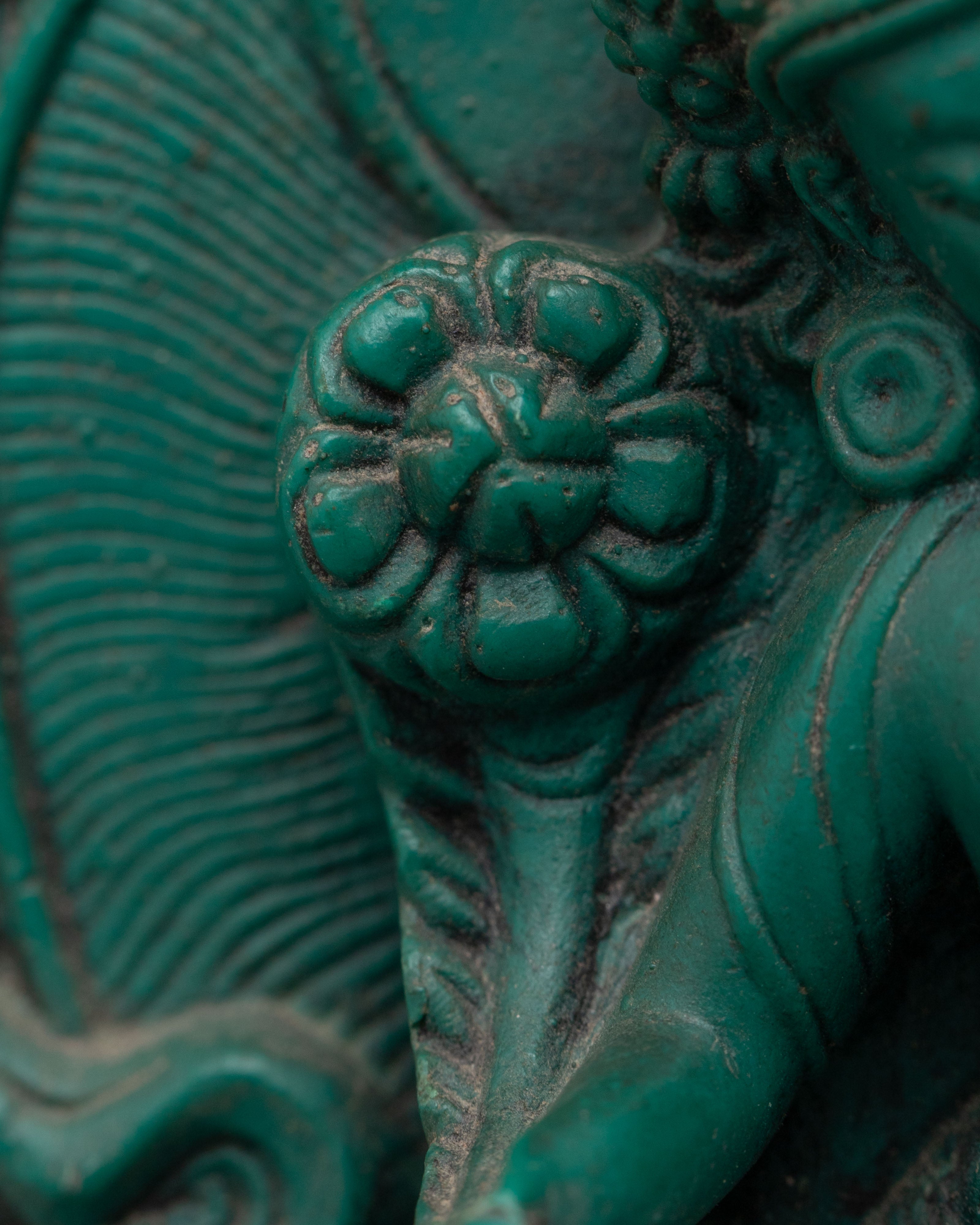 Spiritual Green Tara Sacred Sculpture | Himalayan Artwork for Meditation & Blessings