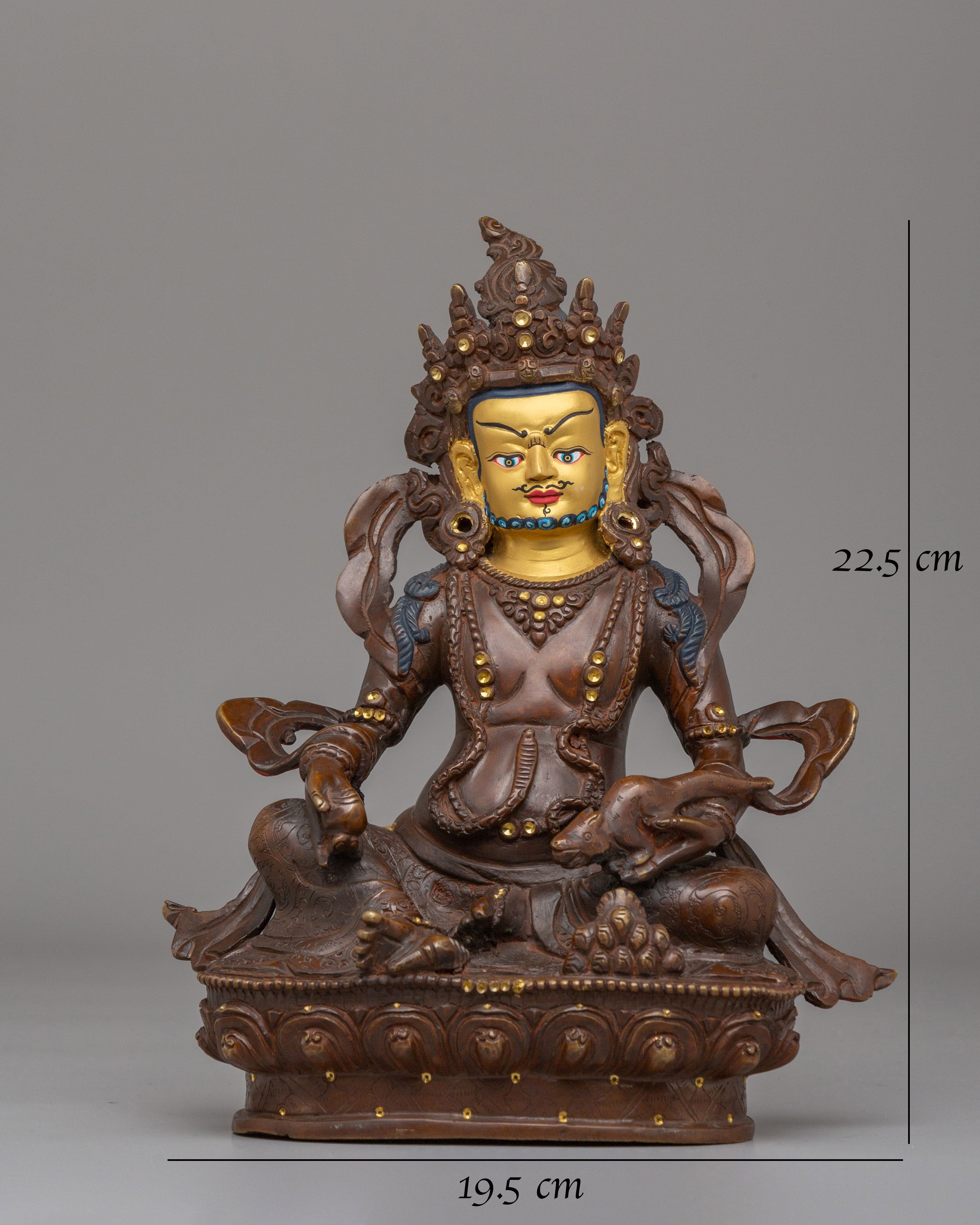 Sacred Tibetan Dzambhala Sculpture | Statue for Abundance