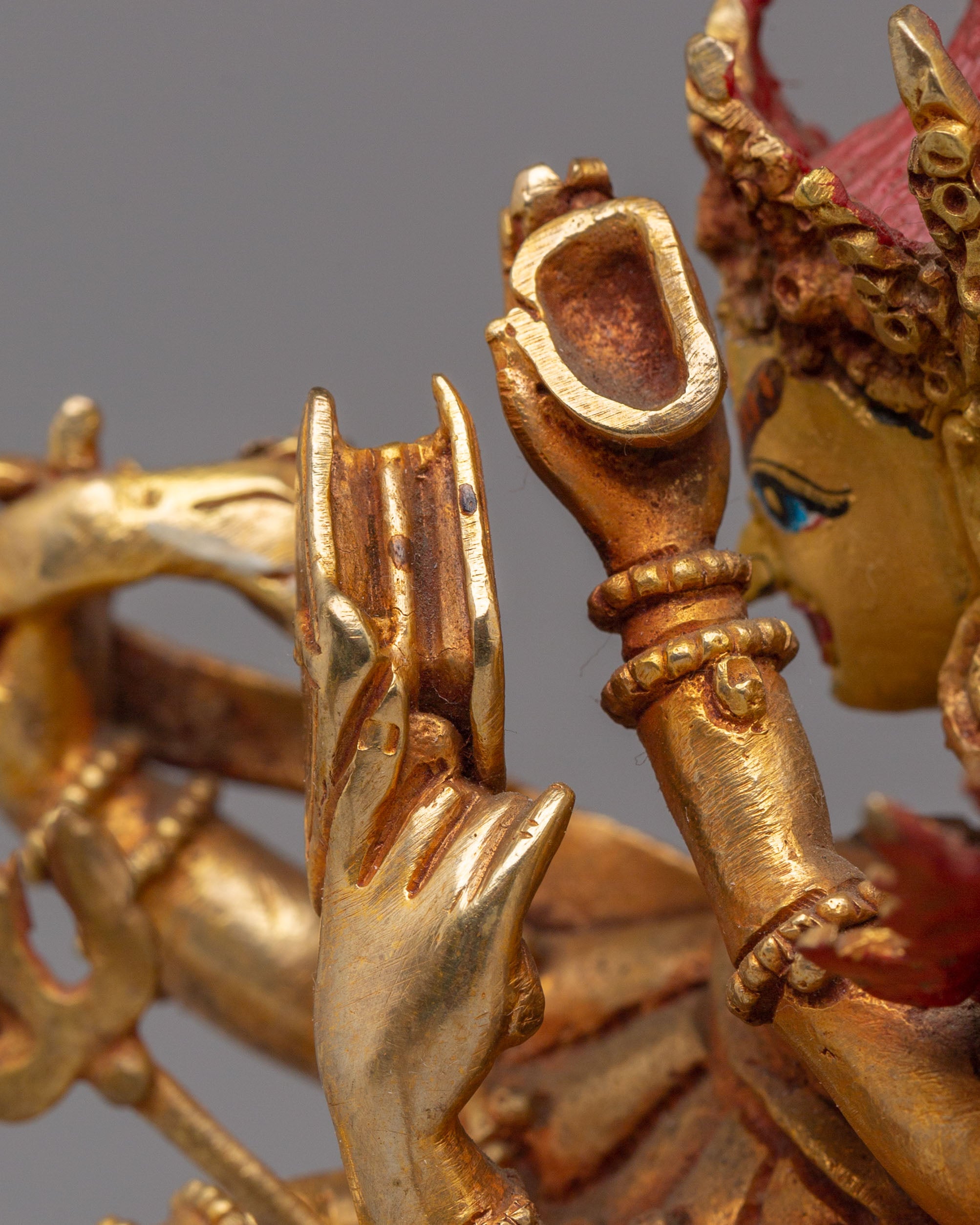 Buddhist Chakrasamvara With Consort Statue | Handmade Tantric Deity Sculpture