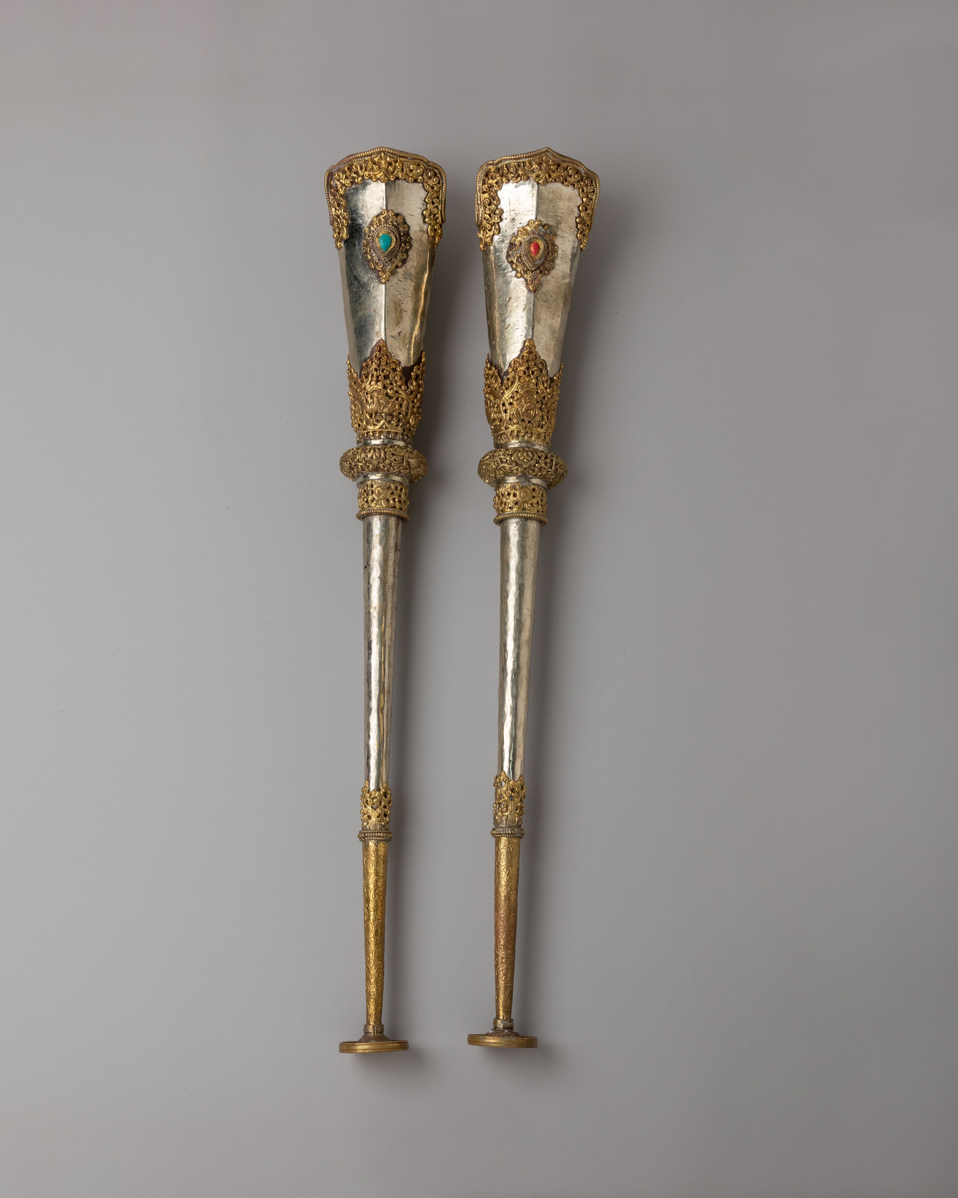 Traditional Kangling Set | Sacred Tibetan Ritual Trumpets