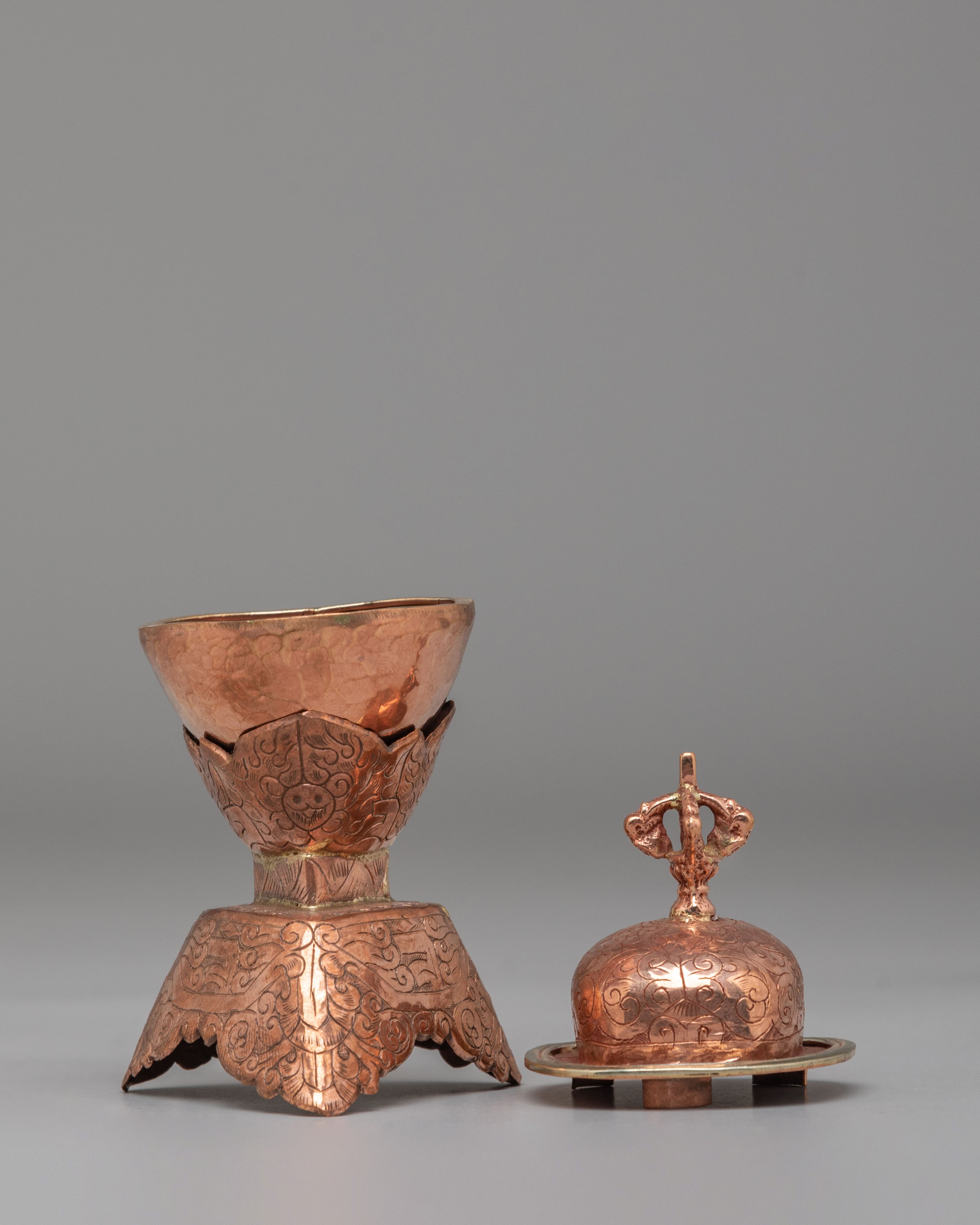 Tibetan Kapala Ritual Tool | Skull Cup for Tantric Ceremonies