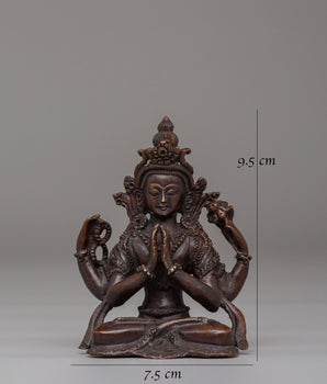 Tibetan Chenrezig Buddha Statue | Symbol of Compassion and Wisdom