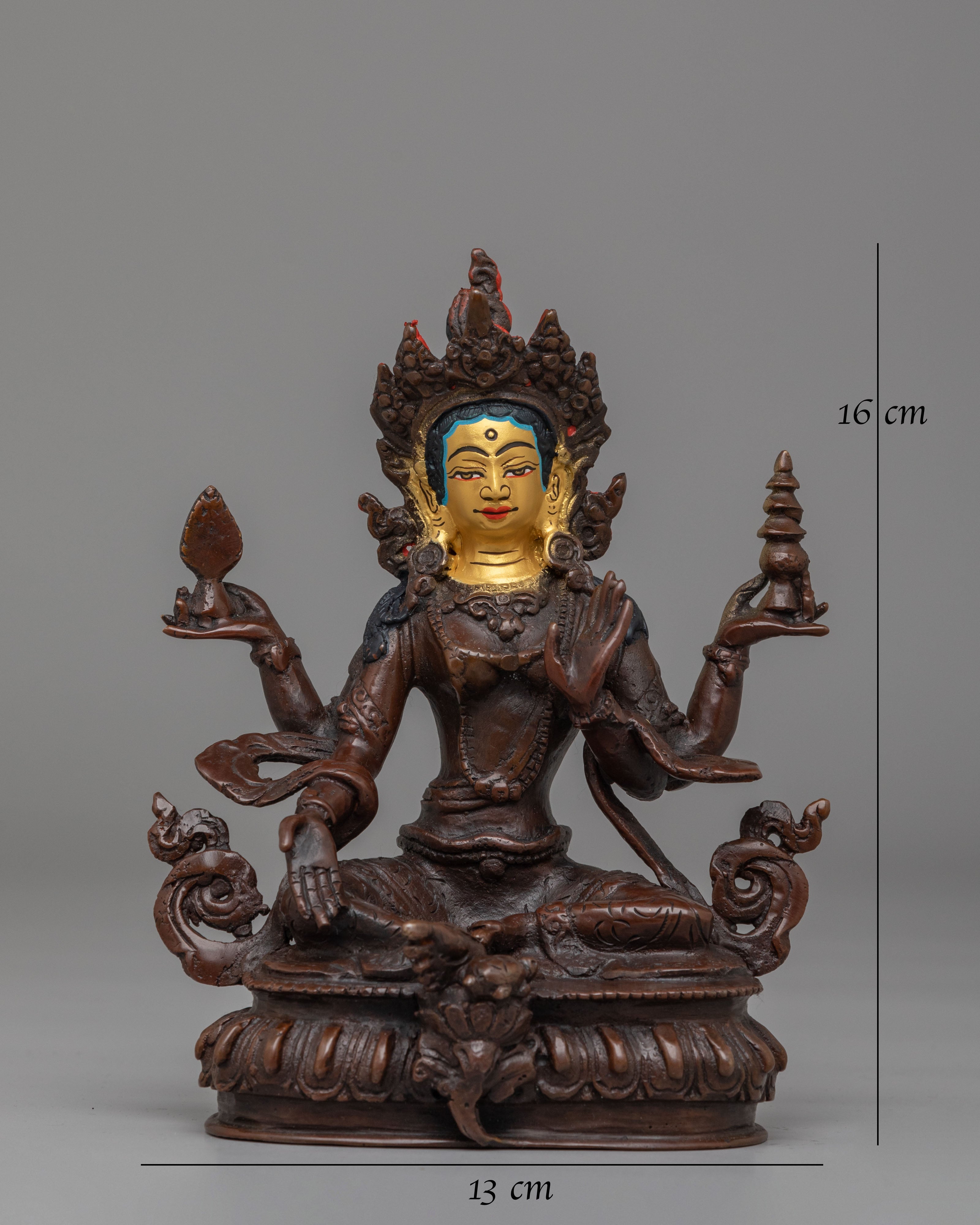 Divine Laxmi Mata Statue | Copper Altar Figurine