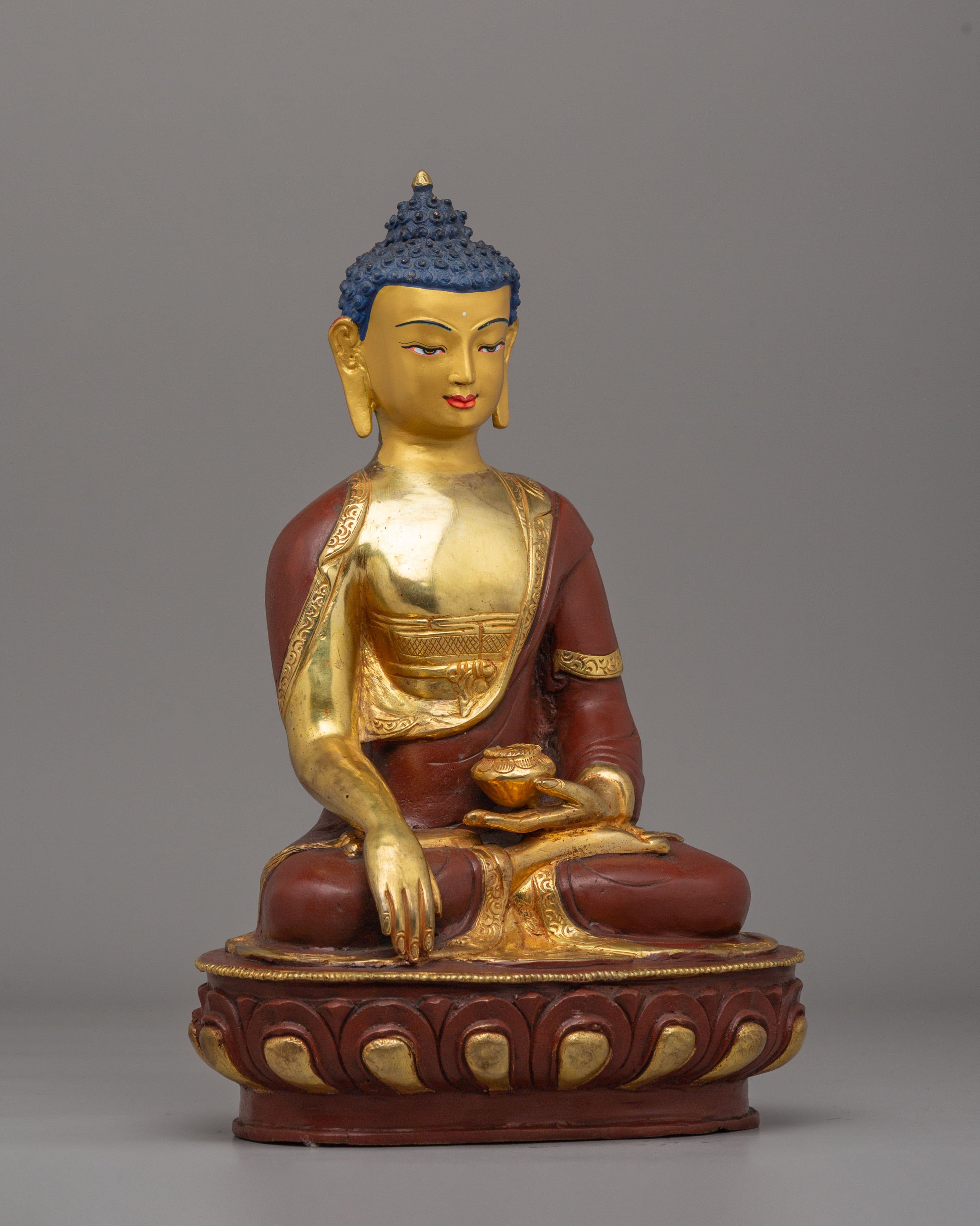Shakyamuni Buddha Sculpture for Altar Decor | Traditional Himalayan Artwork