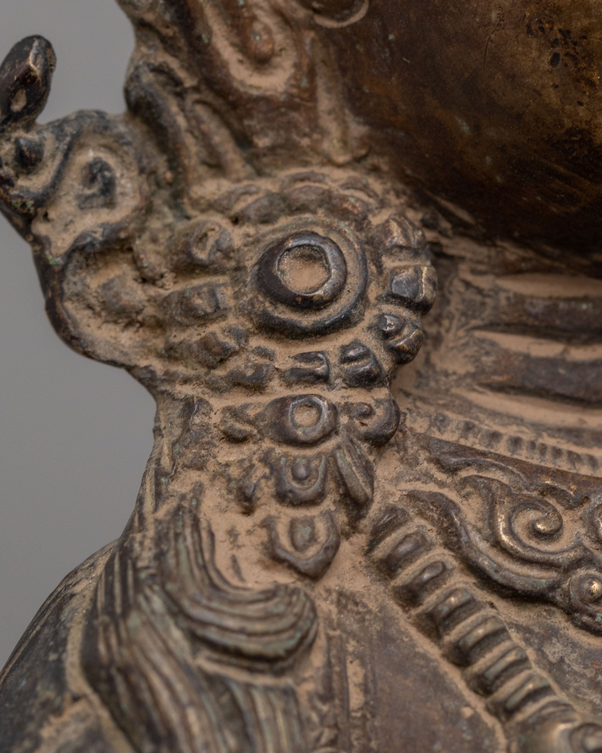 Handcrafted Red Tara Deity Statue | Sacred Tibetan Buddhist Art