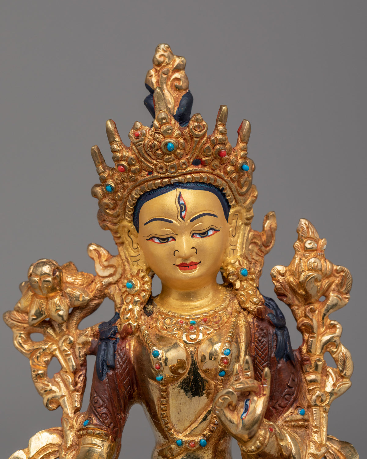 Buddhist White Tara Deity Statue | Traditional Artwork