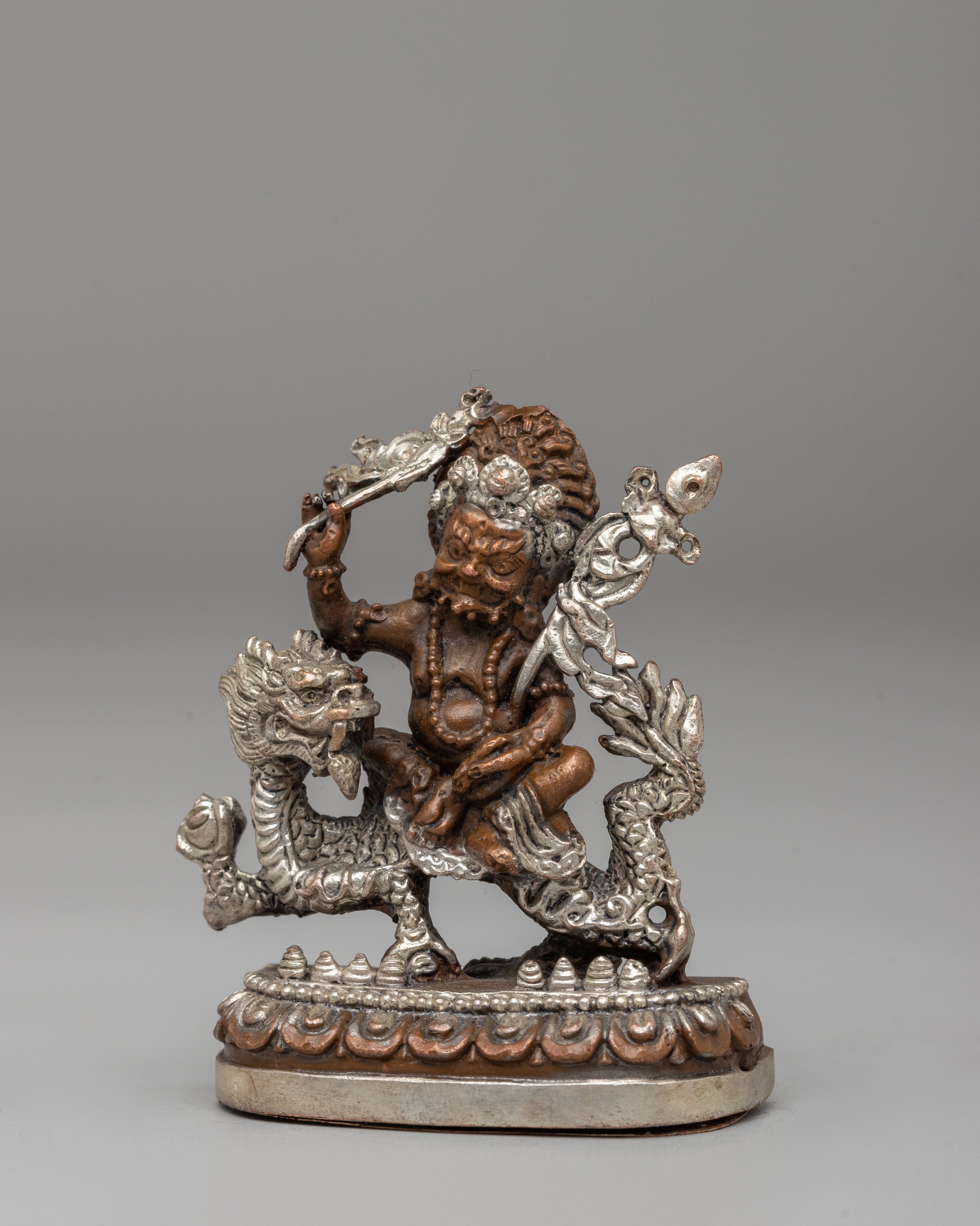 White Dzambhala Deity Statue | Buddhist Wealth God Sculpture
