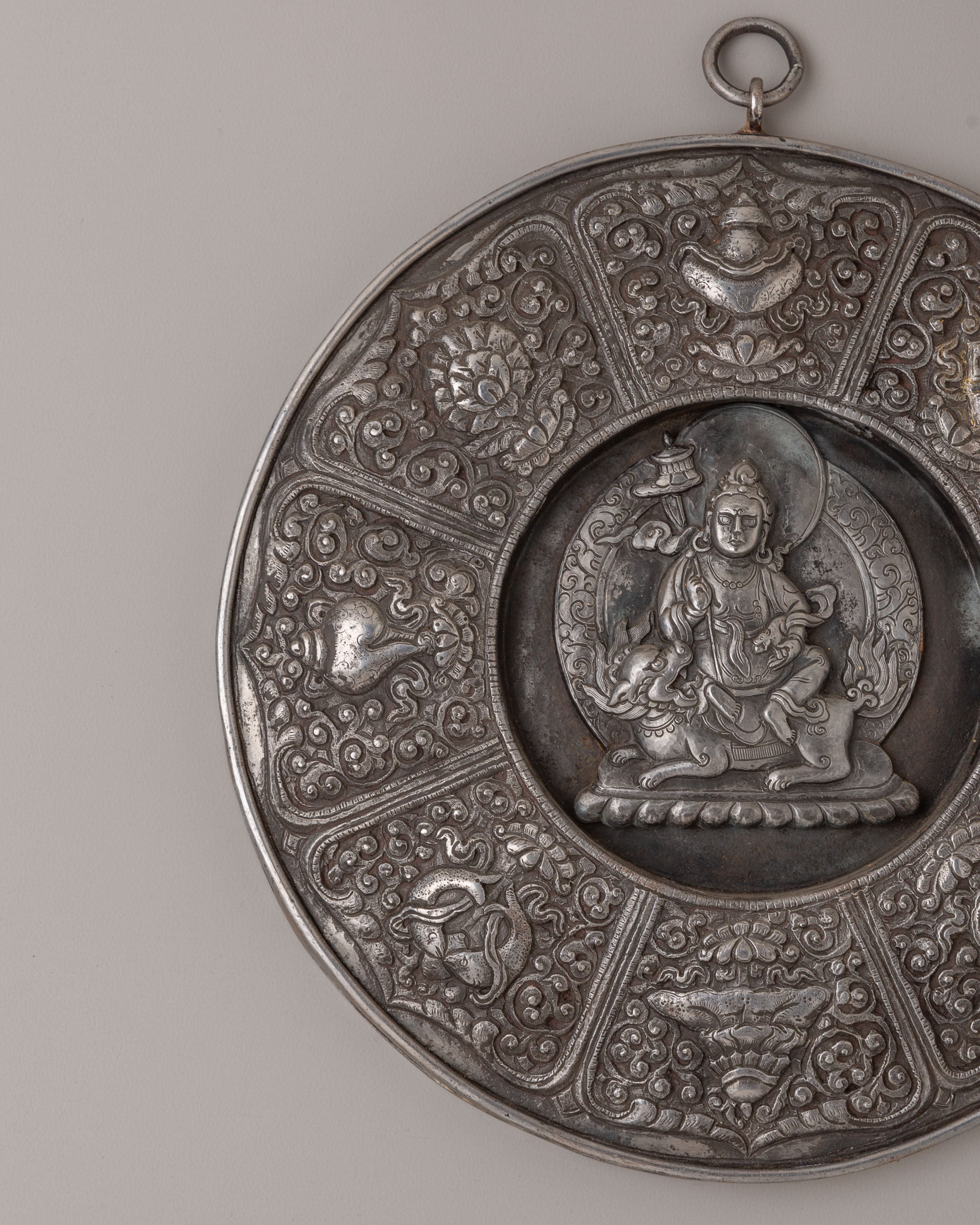 Handmade Namtoshe Wall Hanging | Tibetan Wealth Deity Art
