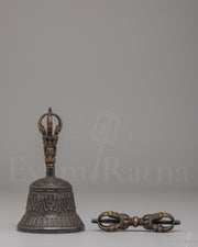 Decorative Tibetan Vajra & Bell Set