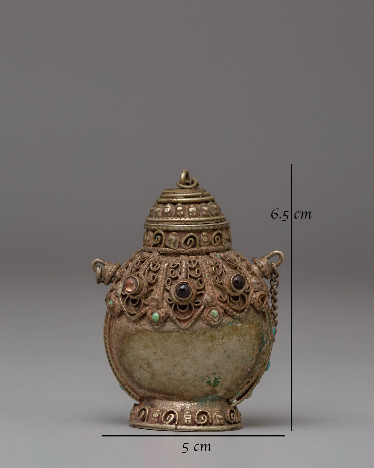 Decorative Crystal Snuff Pot |  Spiritual Piece for Ritual Use