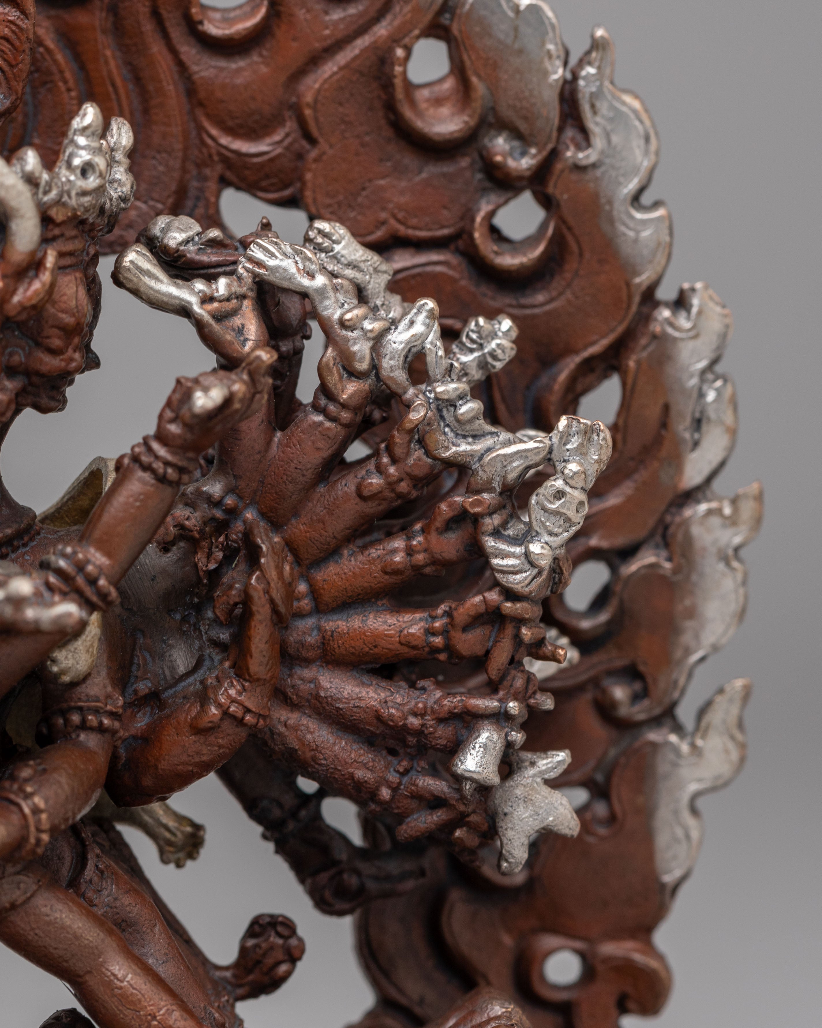 Tantric Yamantaka Protector Statue | Himalayan Buddhist Deity Art