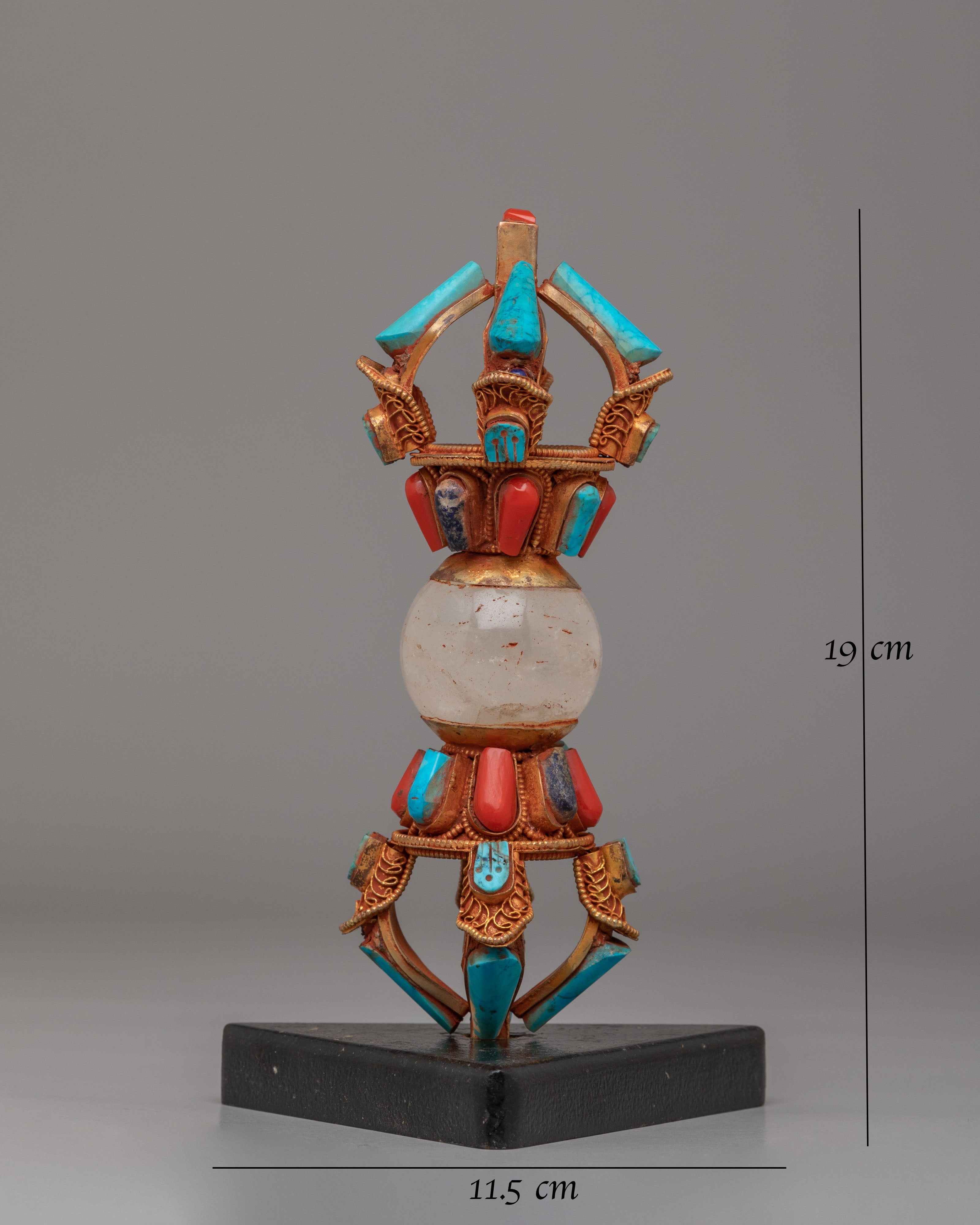 Spiritual Ritual Vajra | Hand-carved gemstone & crystal vajra
