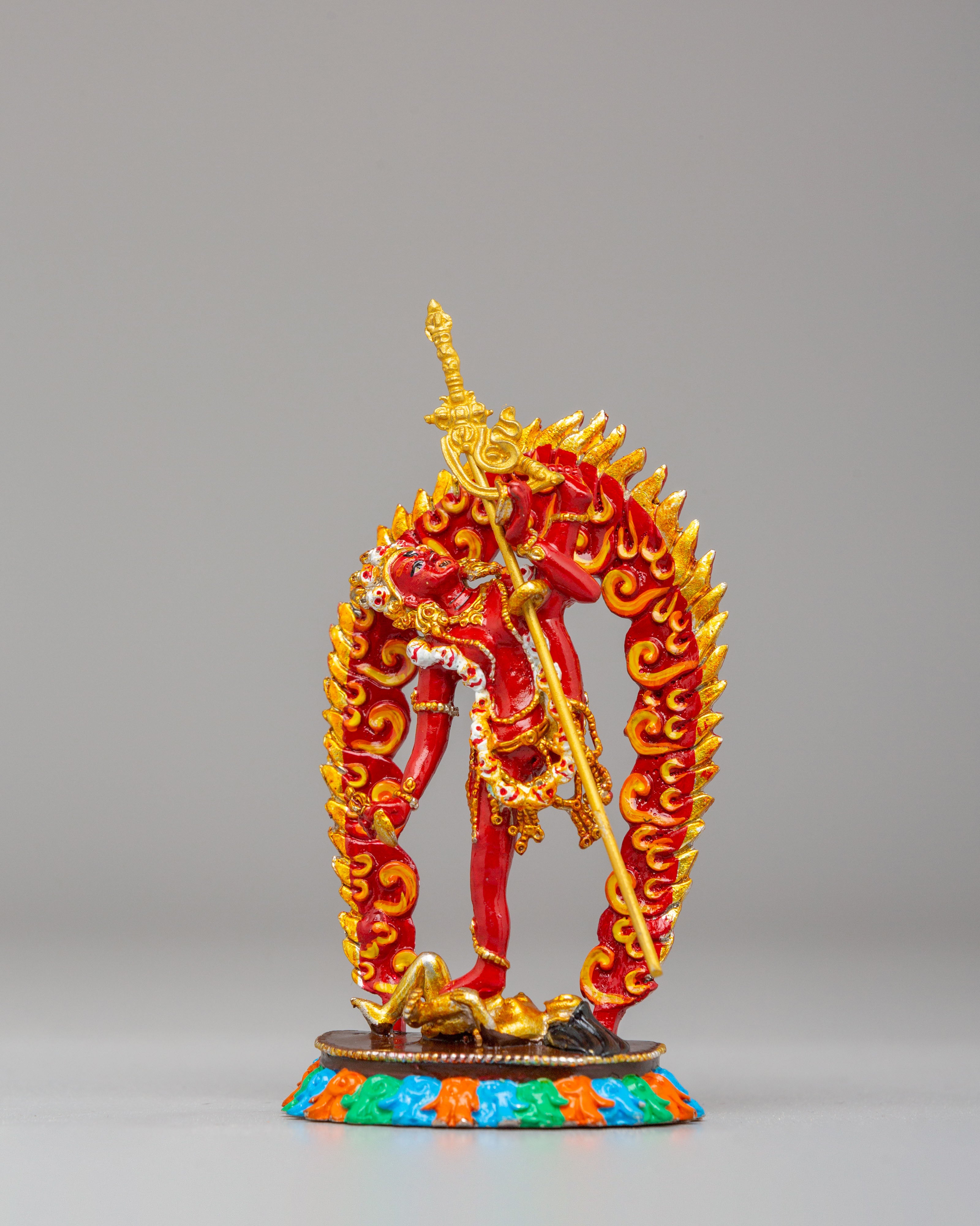 Handcrafted Flying Vajrayogini Sculpture | Hand Painted Buddhist Dakini