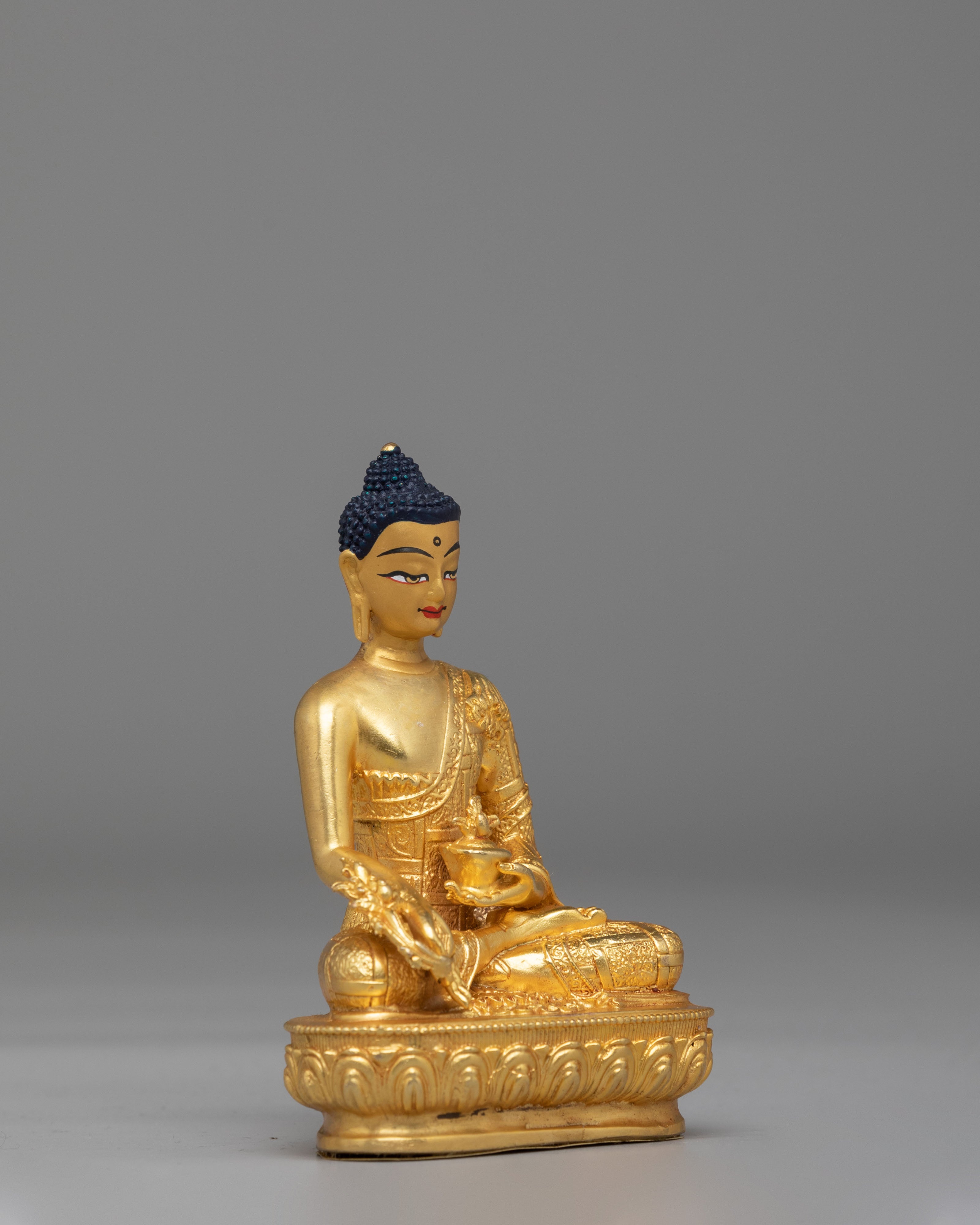 Sacred Medicine Buddha Deity Statue | Sangye Menla Altar Statue